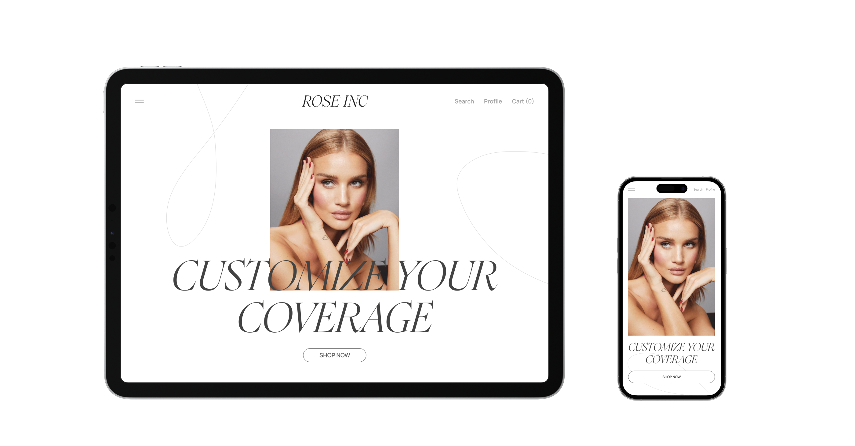 ROSE INC | ONLINE COSMETICS STORE — Изображение №2 — Интерфейсы на Dprofile