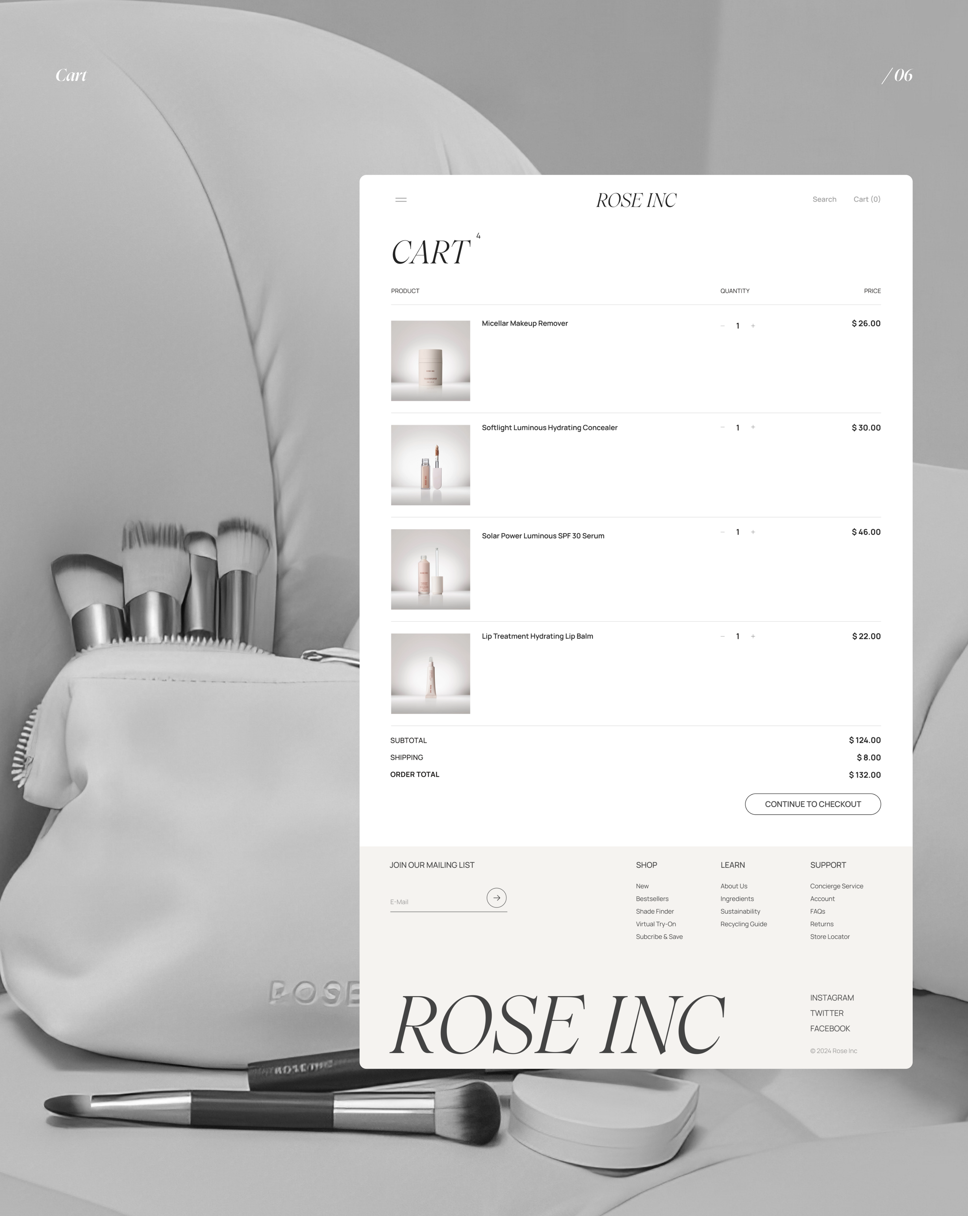 ROSE INC | ONLINE COSMETICS STORE — Изображение №9 — Интерфейсы на Dprofile