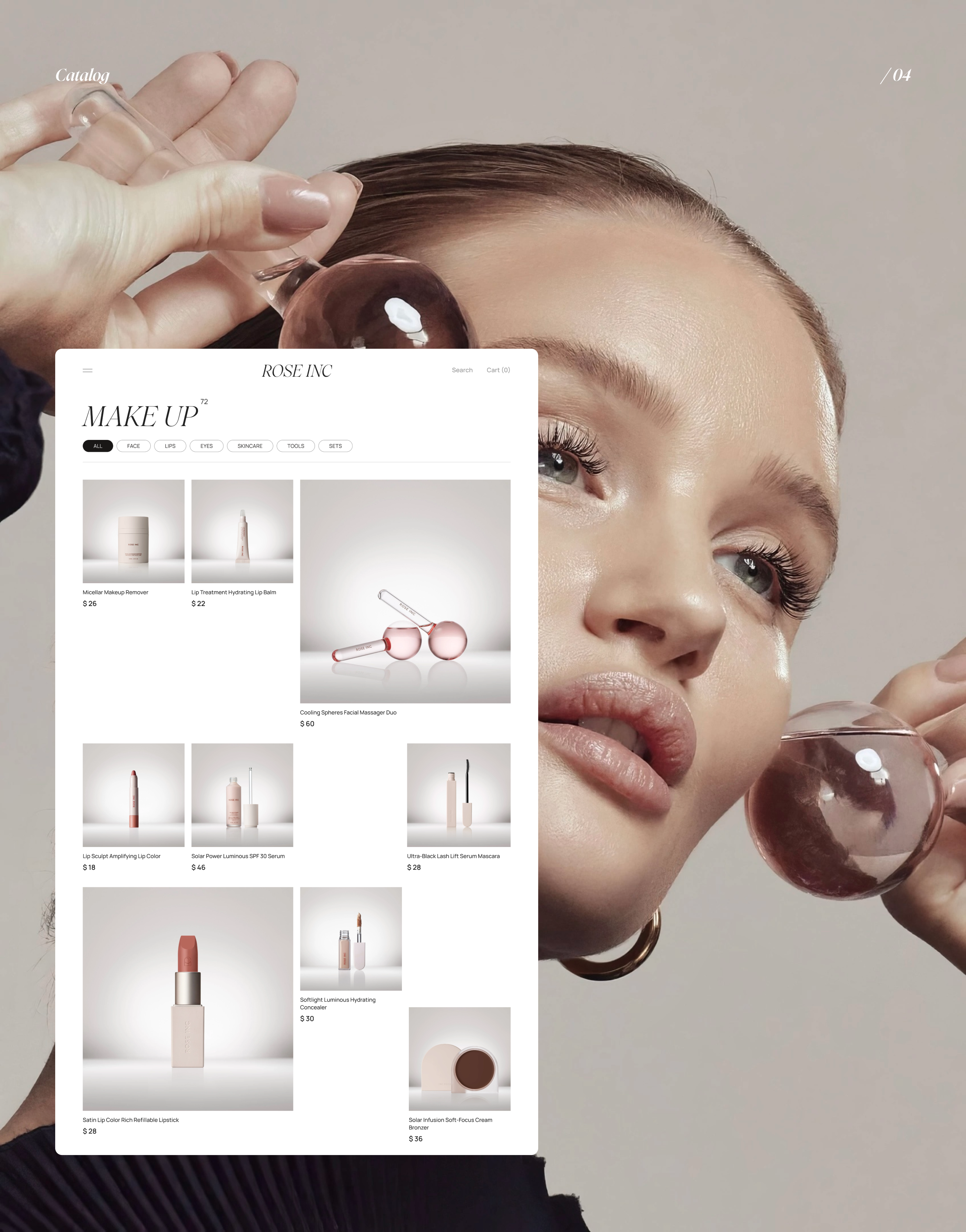 ROSE INC | ONLINE COSMETICS STORE — Изображение №7 — Интерфейсы на Dprofile