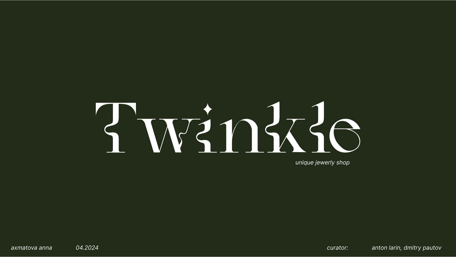 Twinkle | Интернет-магазин украшений — Изображение №1 — Интерфейсы, Брендинг на Dprofile