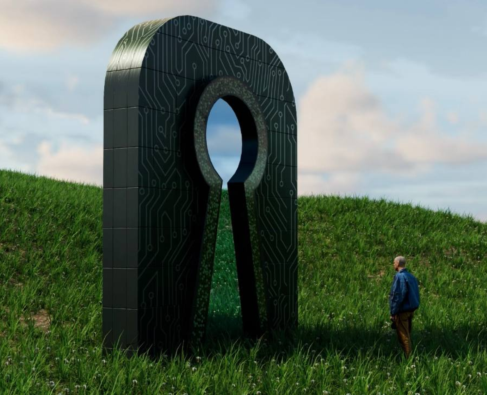 Замочная скважина арт объект — Иллюстрация, 3D на Dprofile