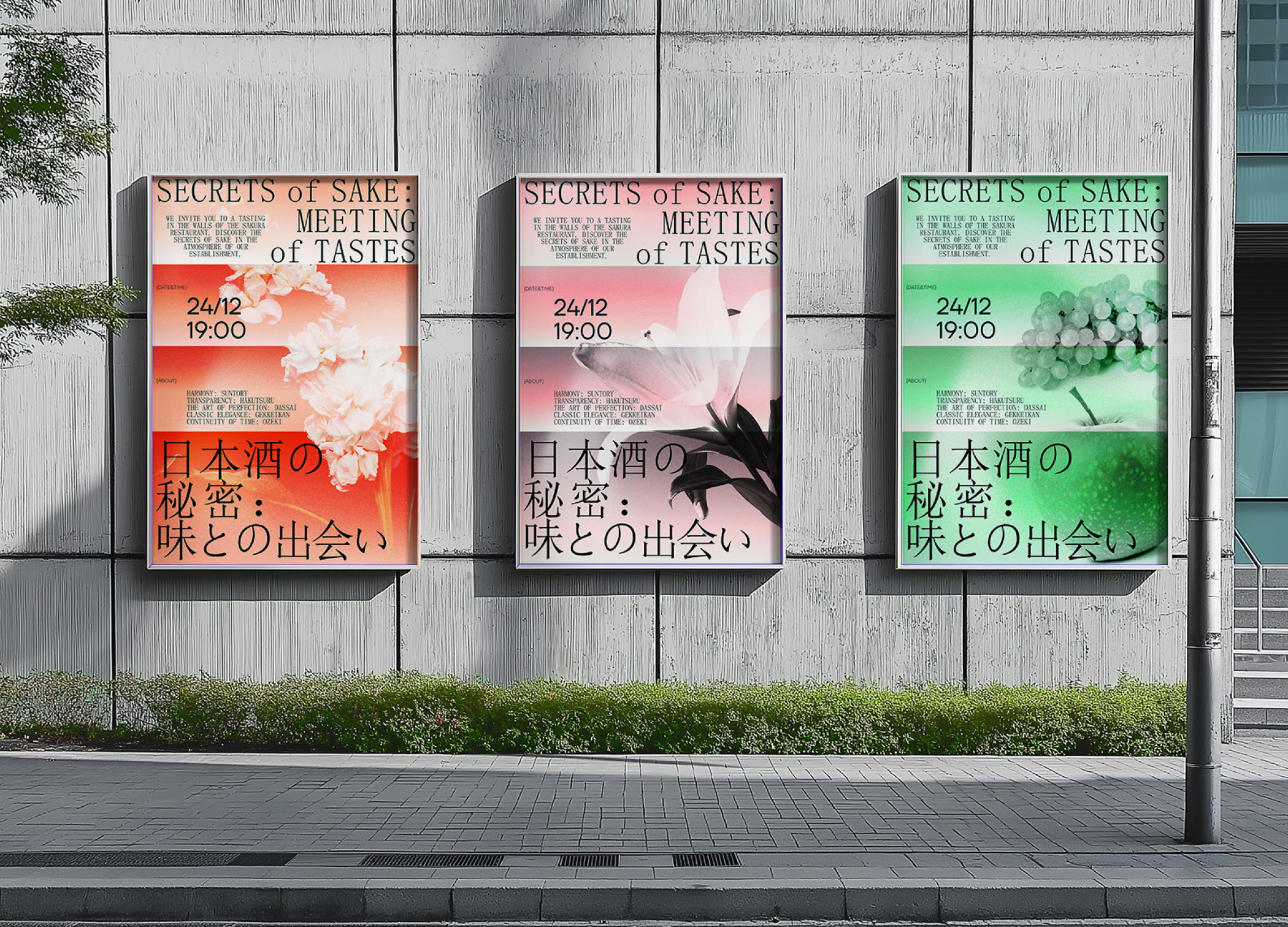 Poster Design for sake degustation event — Изображение №7 — Графика, Маркетинг на Dprofile