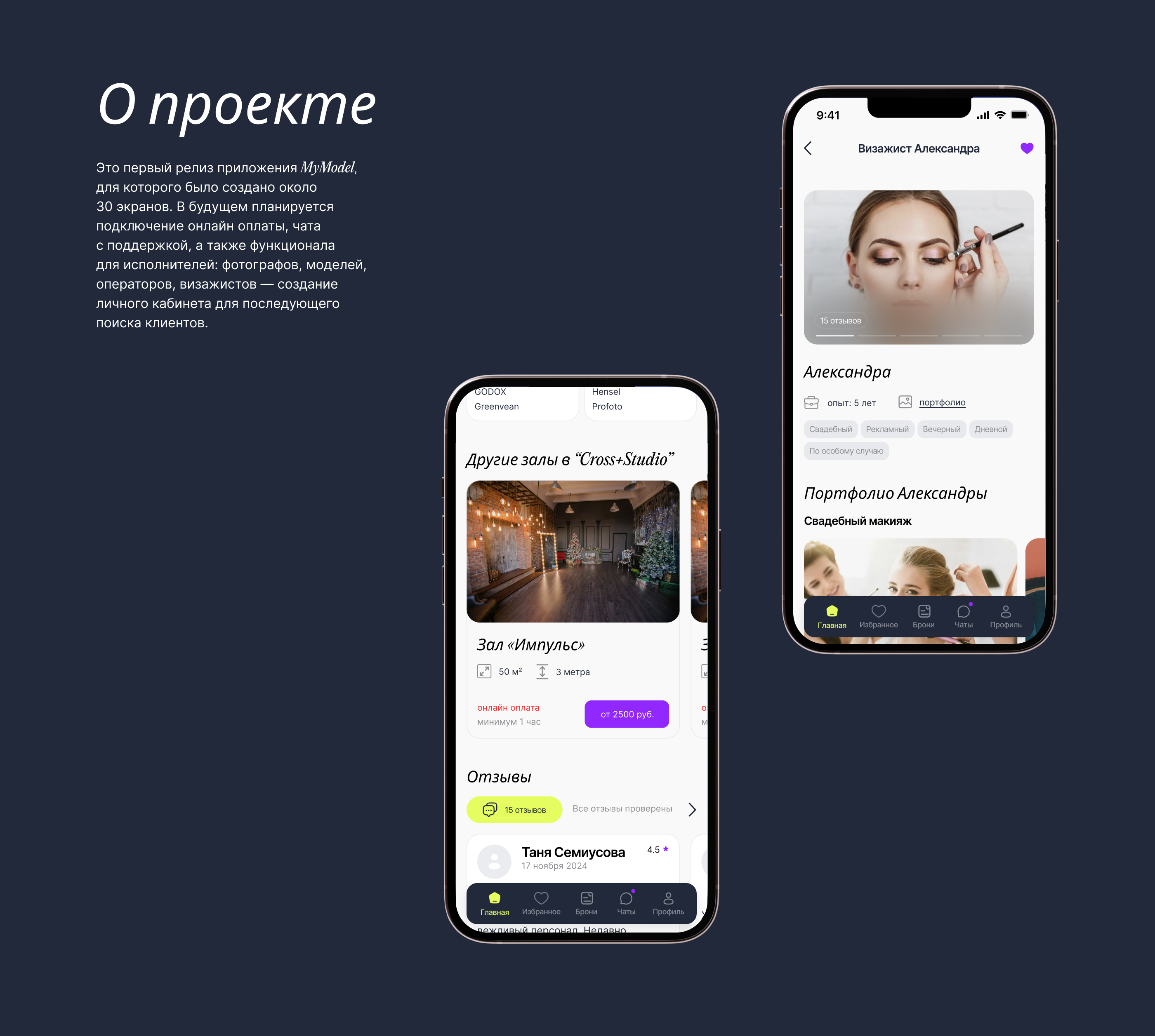 Mobile app for MyModel | ux/ui & ui kit — Изображение №5 — Интерфейсы, Брендинг на Dprofile