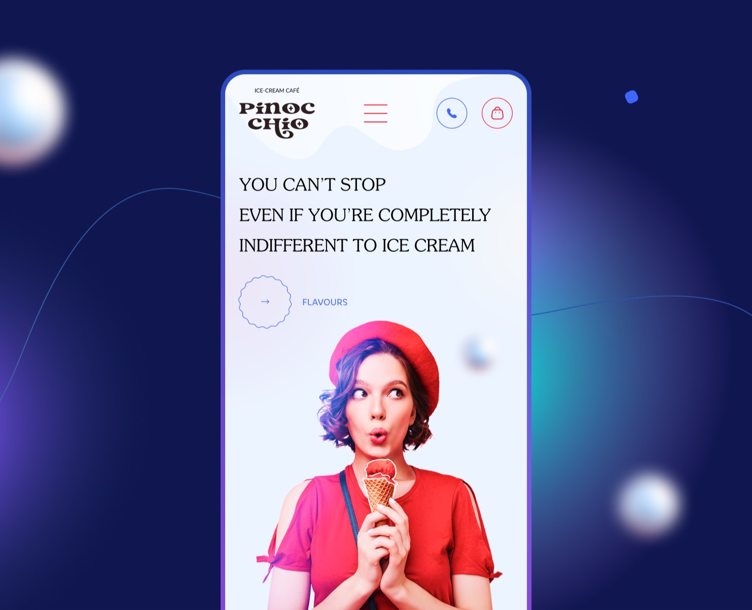 Сайт для сети кофеен Pinocchio — Интерфейсы на Dprofile