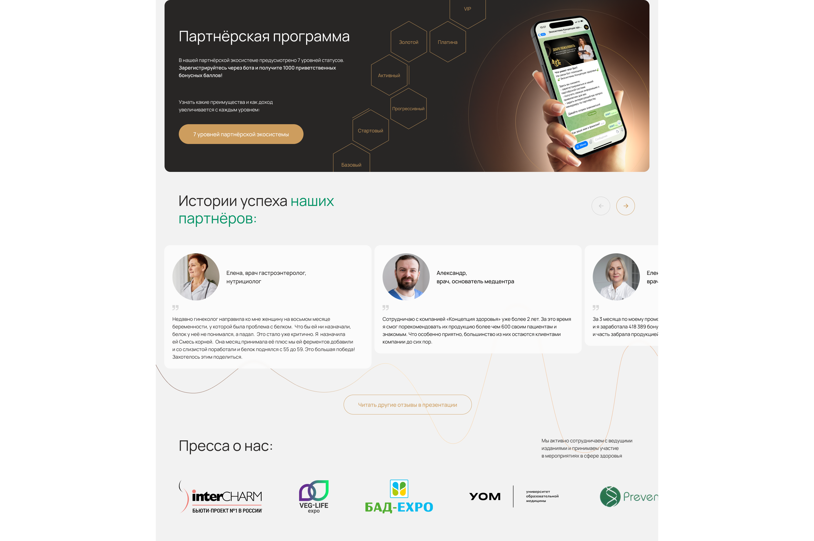 Презентация и лендинг для партнерской программы — Изображение №15 — Интерфейсы на Dprofile