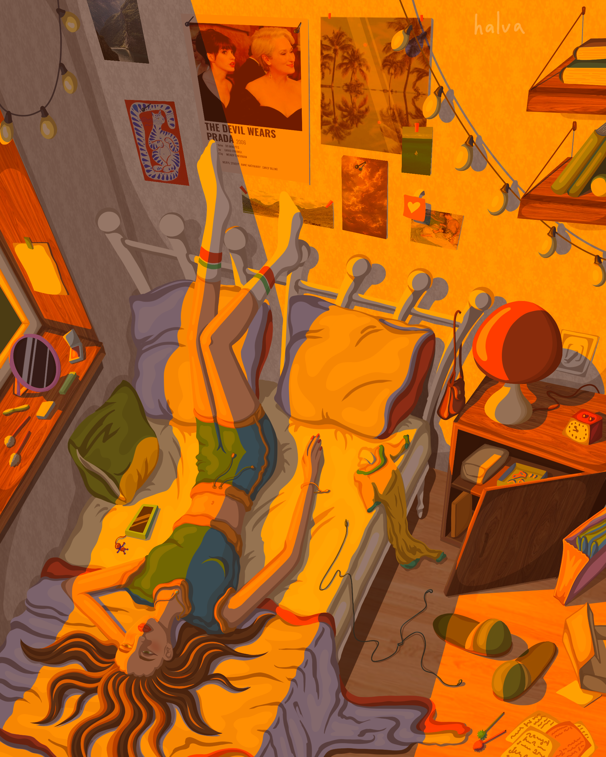 1/6. Девушка в комнате. — Изображение №1 — Иллюстрация на Dprofile