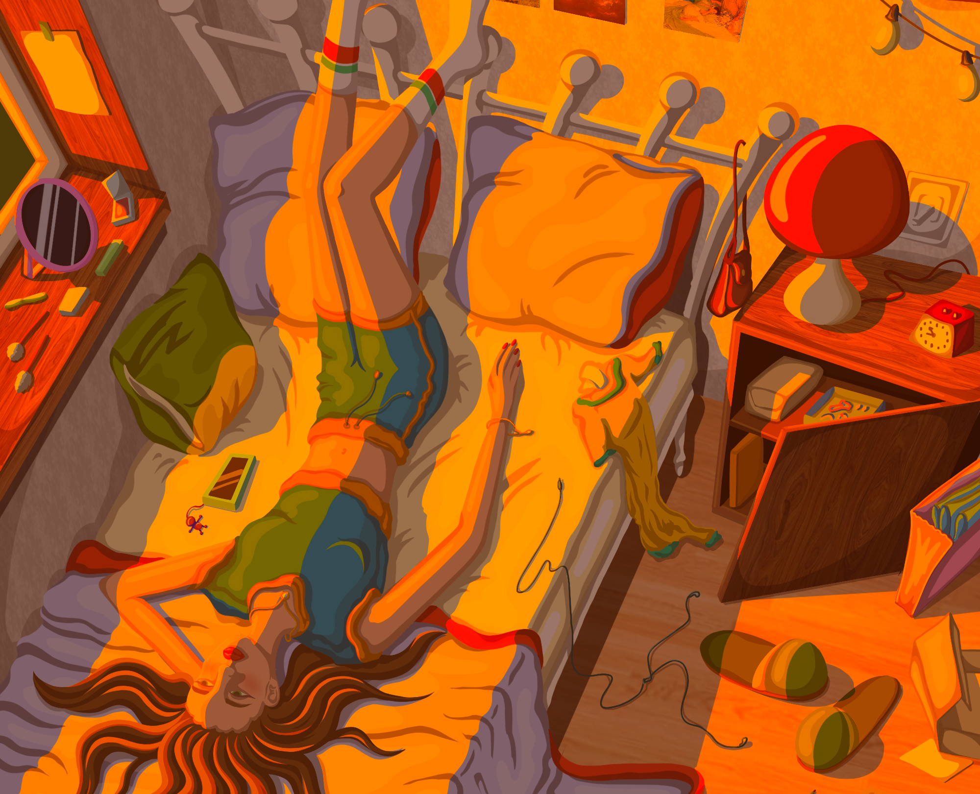 1/6. Девушка в комнате. — Иллюстрация на Dprofile