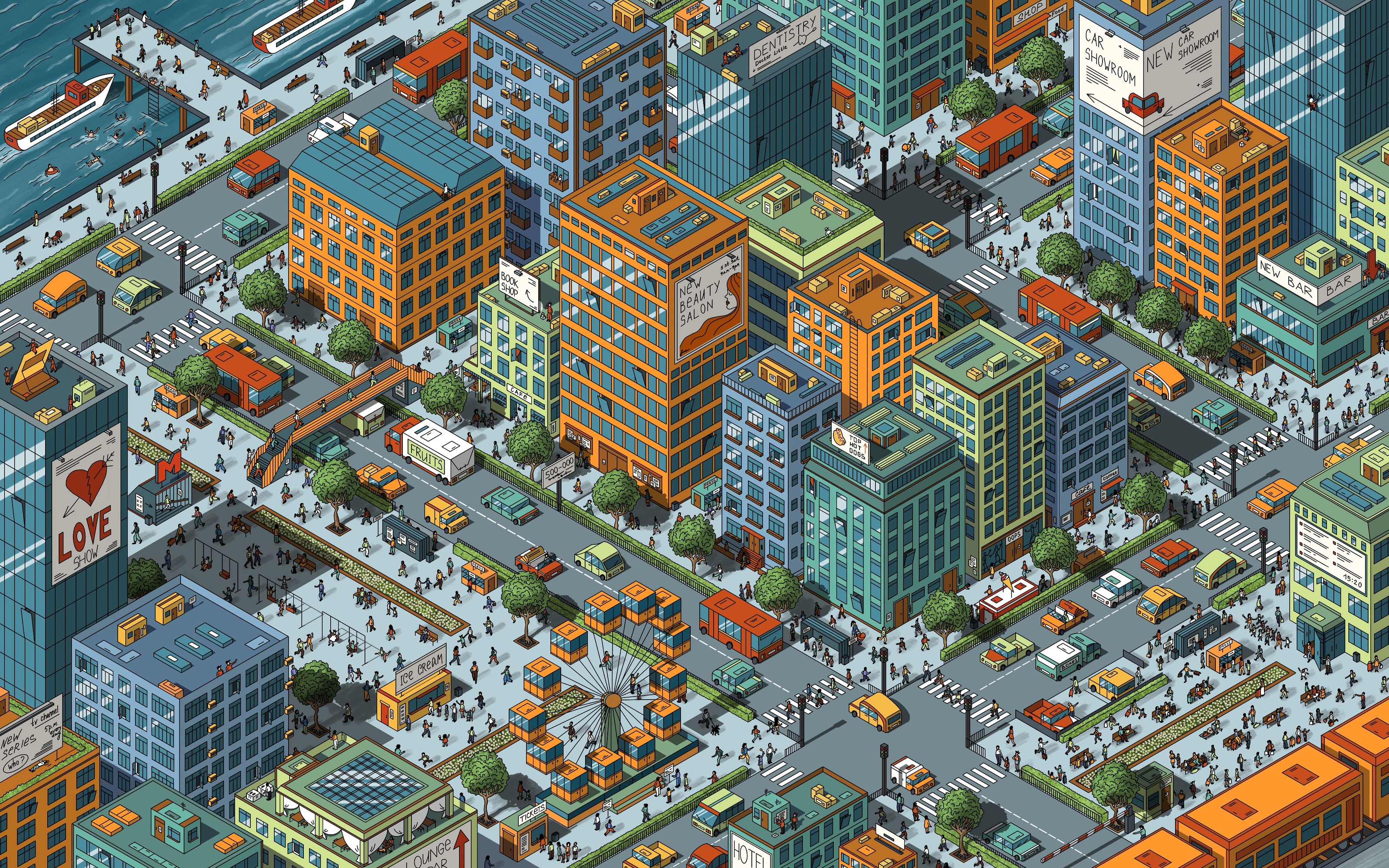 Город в изометрии — Изображение №1 — Иллюстрация, Графика на Dprofile