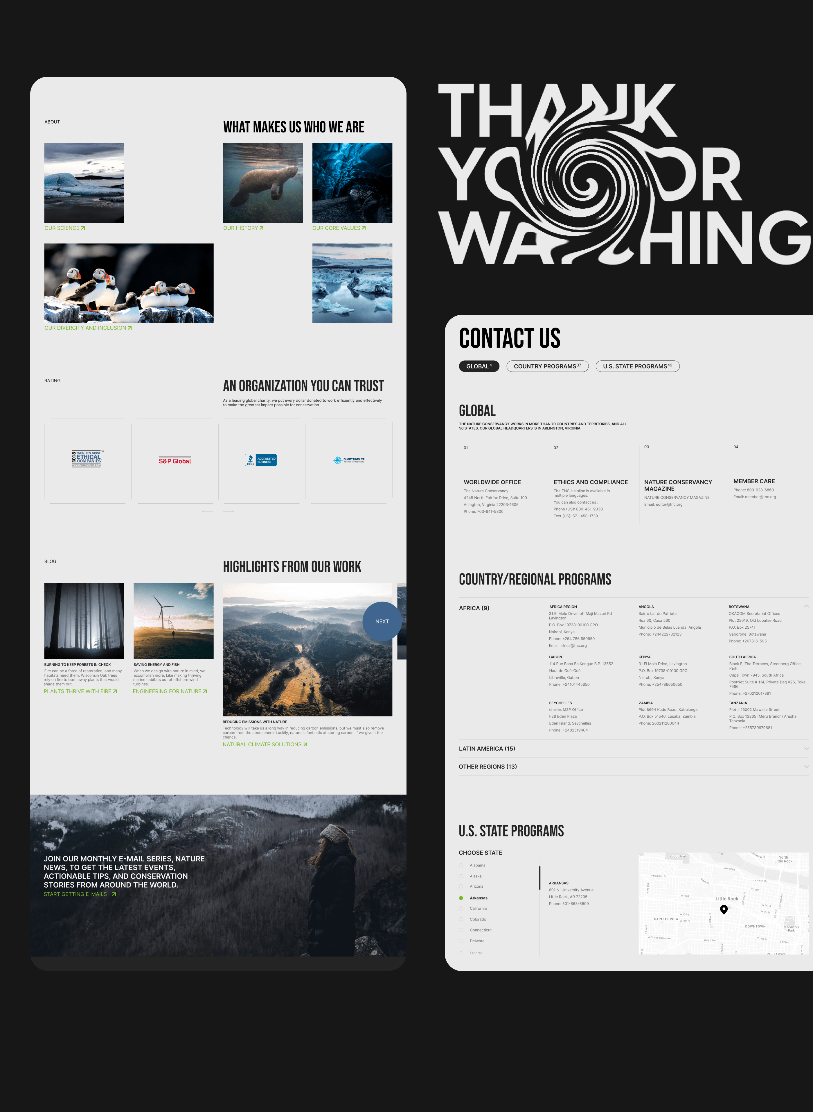 Nature Conservancy | corporate website redesign — Изображение №8 — Интерфейсы на Dprofile
