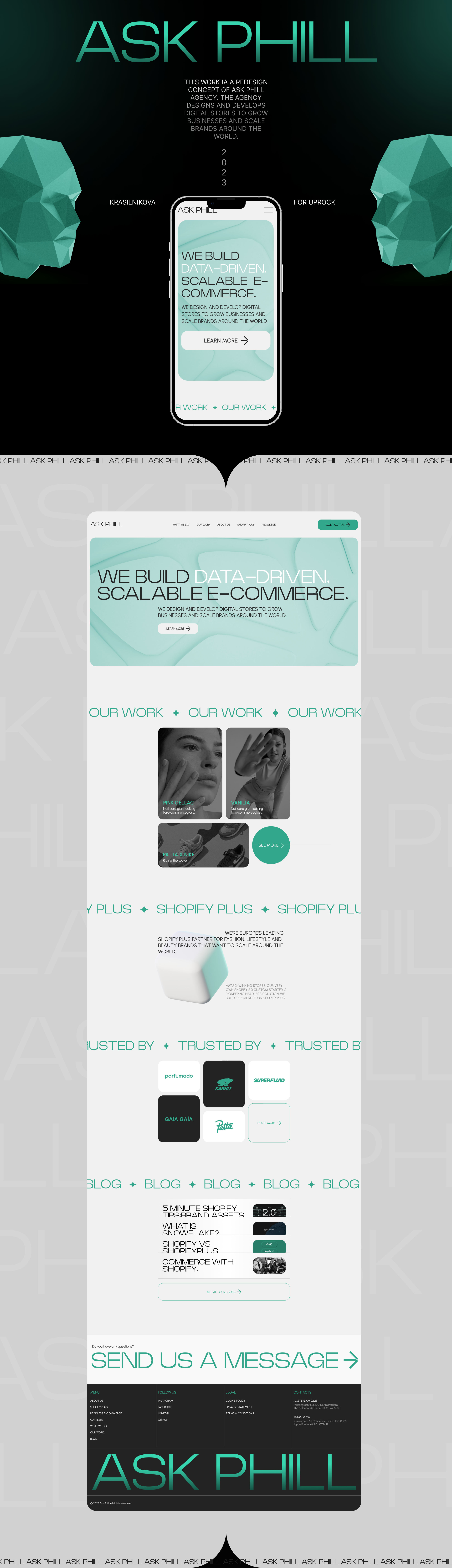 Ask Phill Agency | Corporate (studio) website redesign — Изображение №1 — Интерфейсы, Брендинг на Dprofile