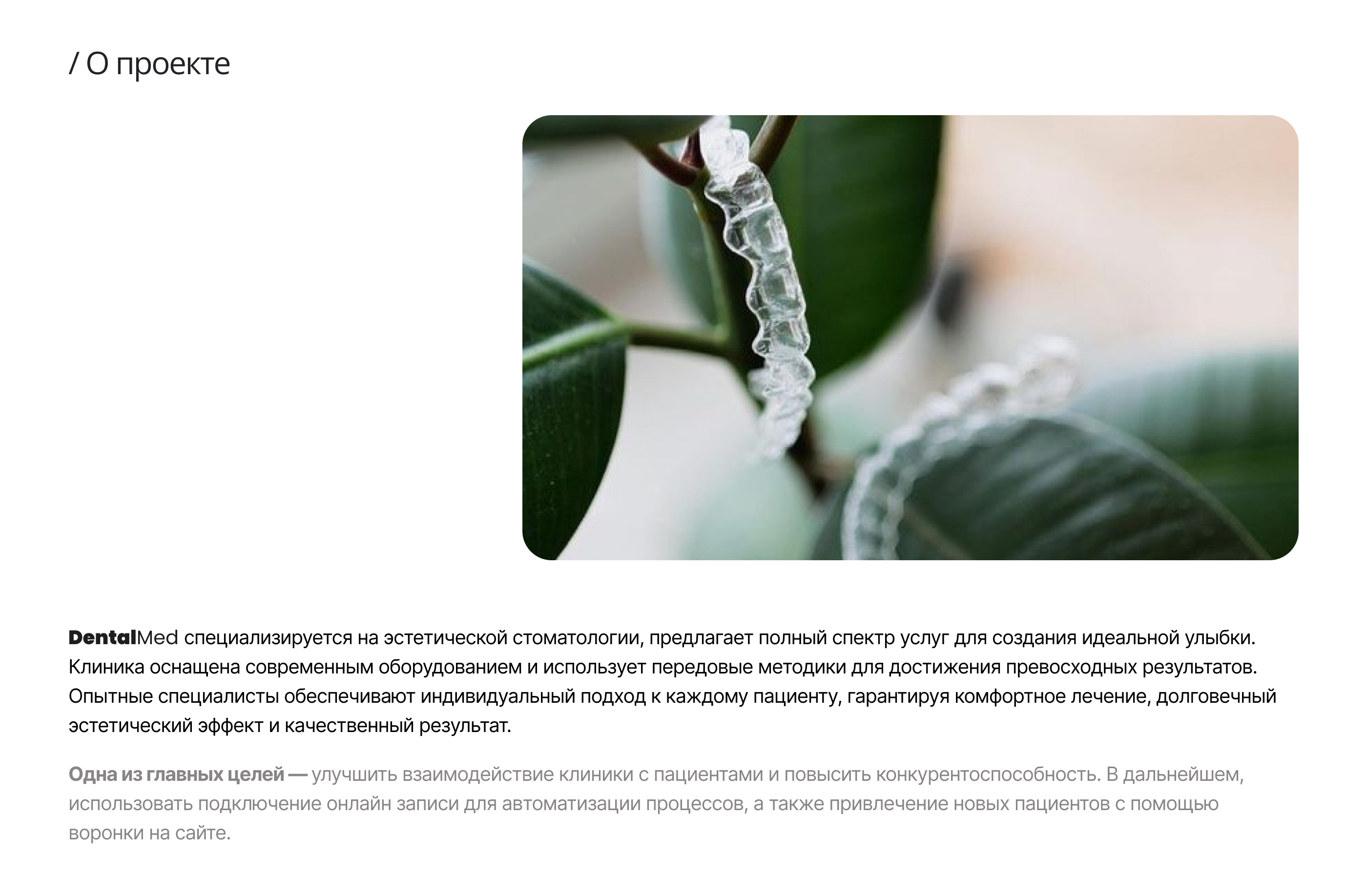 Cайт для стоматологии I Landing for Dantist Clinic — Изображение №2 — Интерфейсы на Dprofile