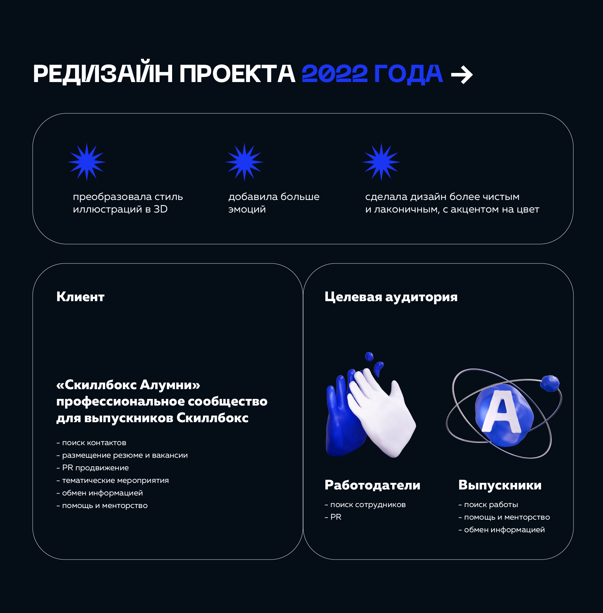 Фирменный стиль и 3D иллюстрации для Skillbox Alumni — Изображение №2 — Брендинг, 3D на Dprofile