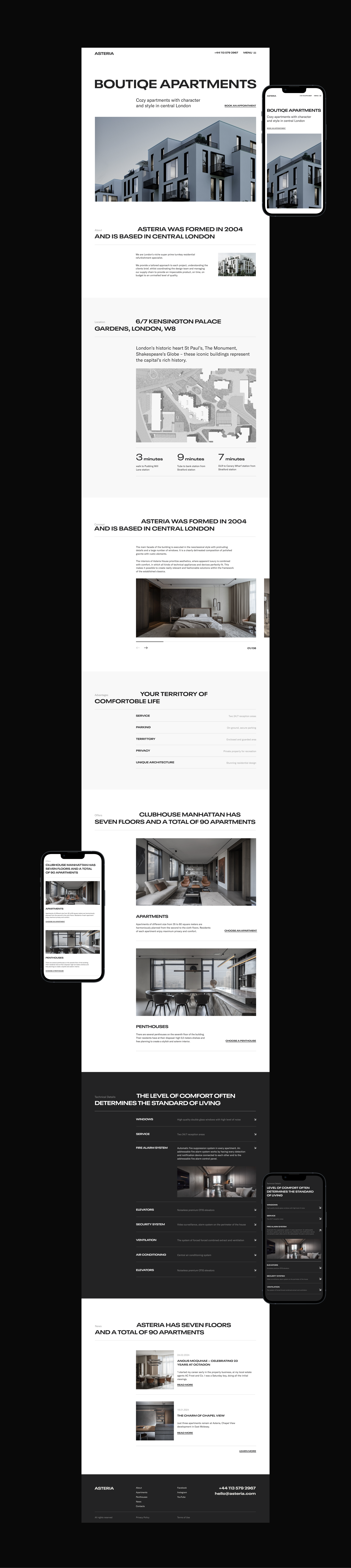 ASTERIA | Premium Real Estate — Изображение №2 — Интерфейсы на Dprofile