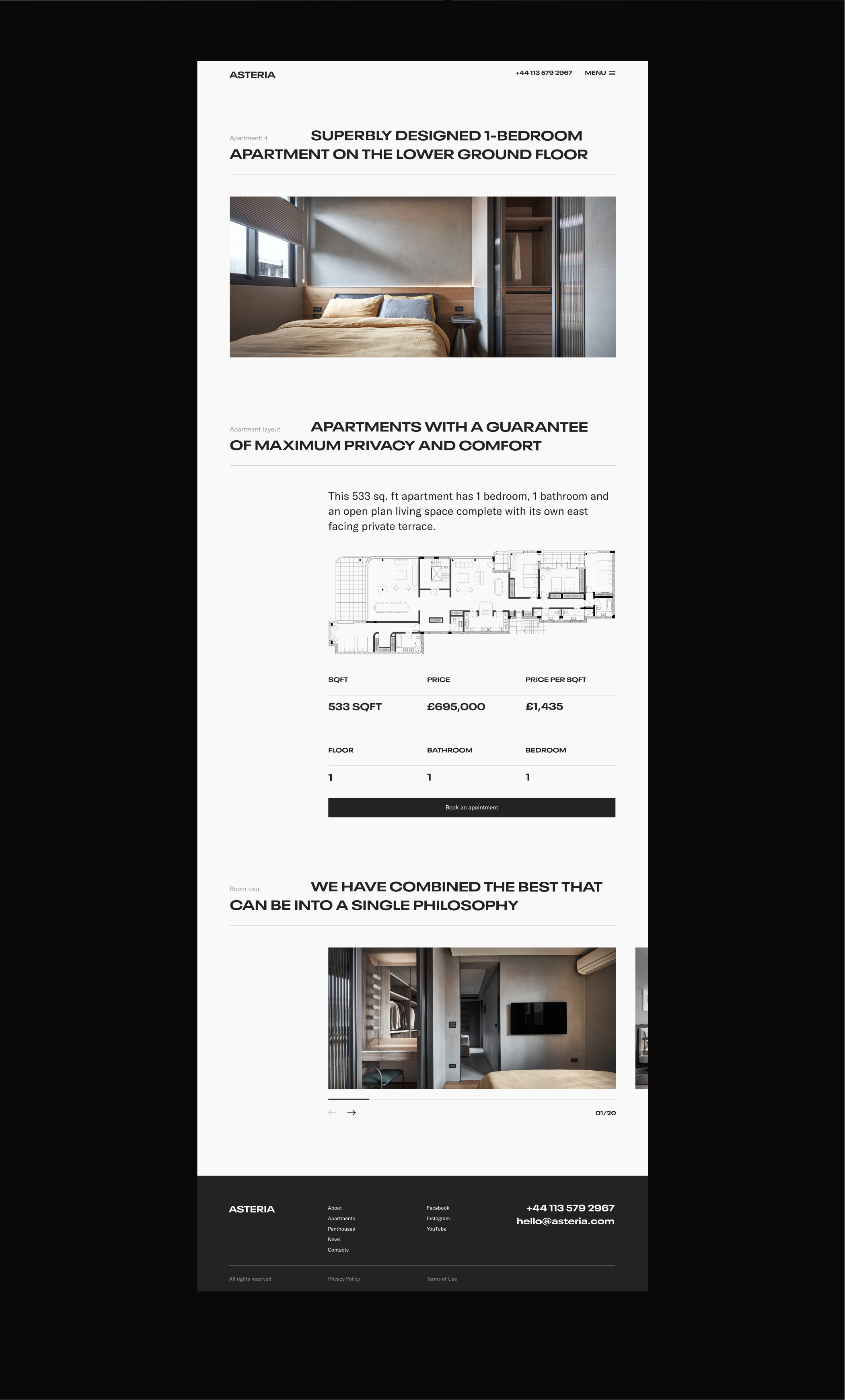 ASTERIA | Premium Real Estate — Изображение №7 — Интерфейсы на Dprofile