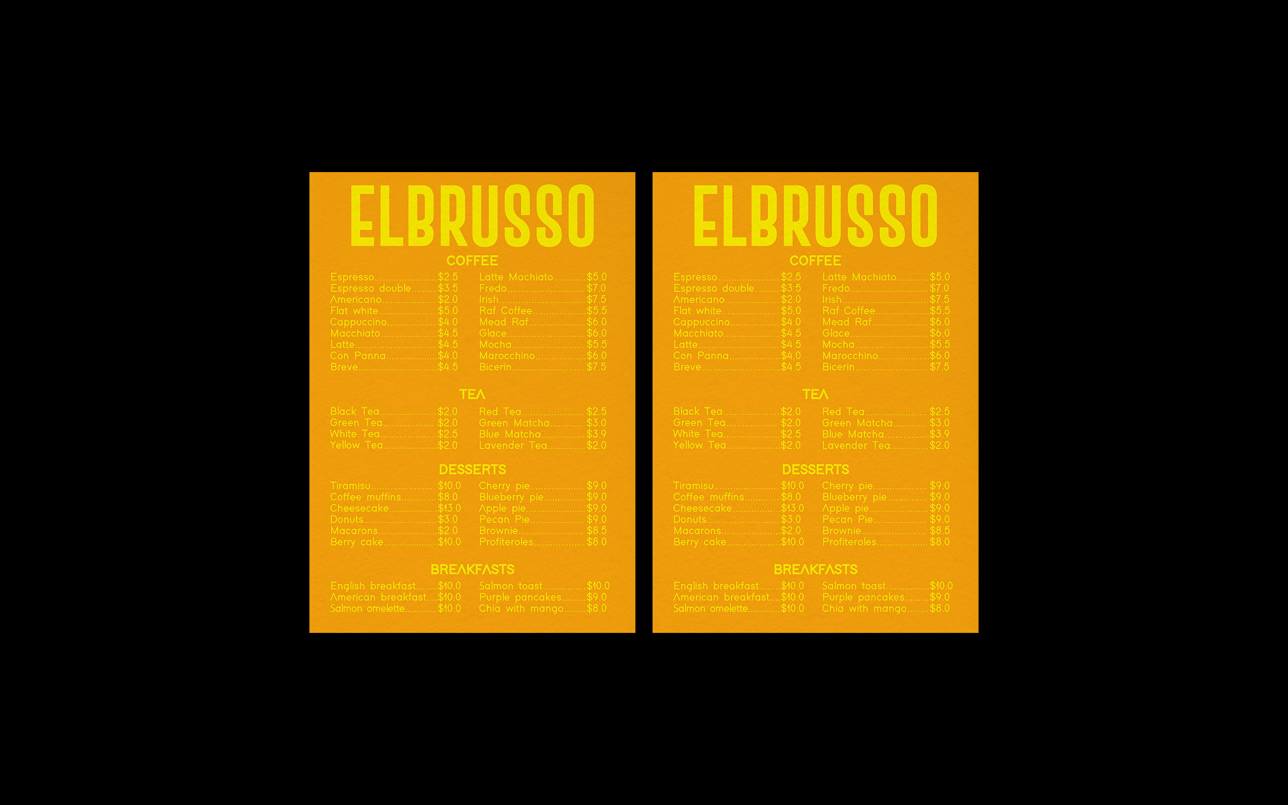 ELBRUSSO [Кофейня] — Изображение №5 — Брендинг, Графика на Dprofile