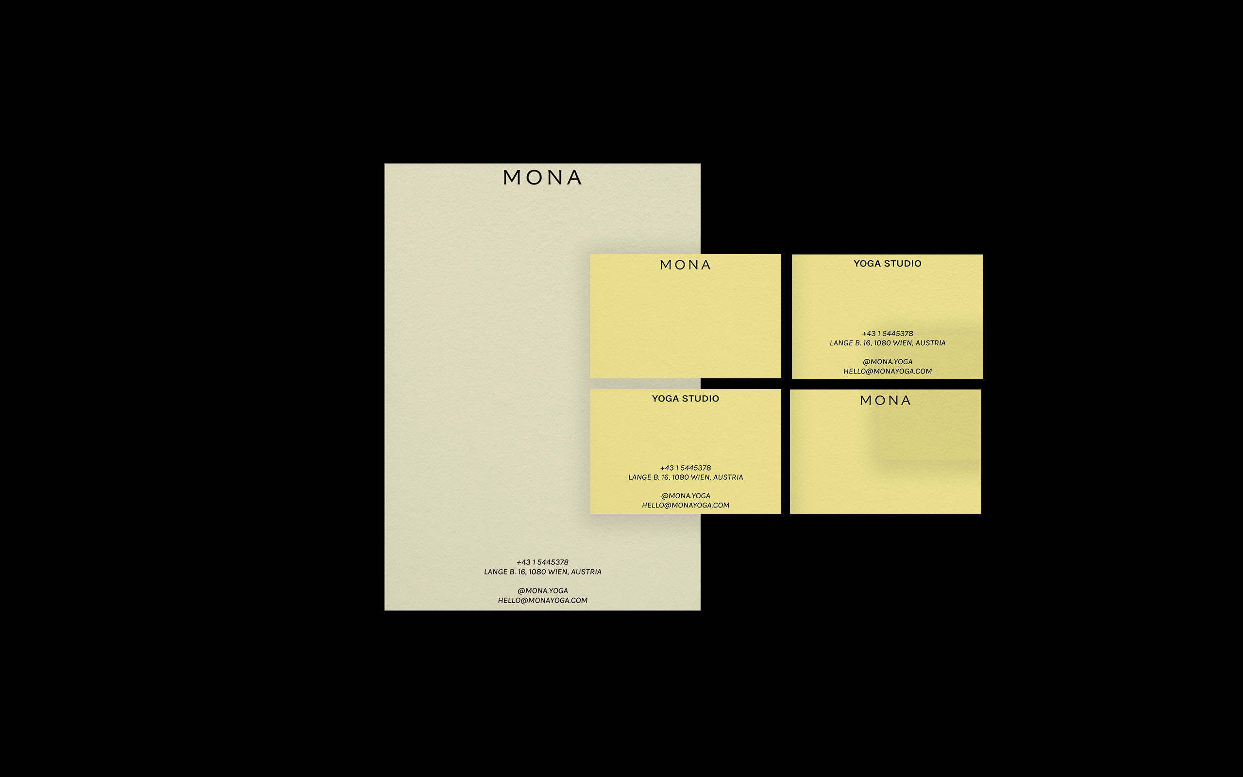 MONA [Студия йоги] — Изображение №4 — Брендинг, Графика на Dprofile