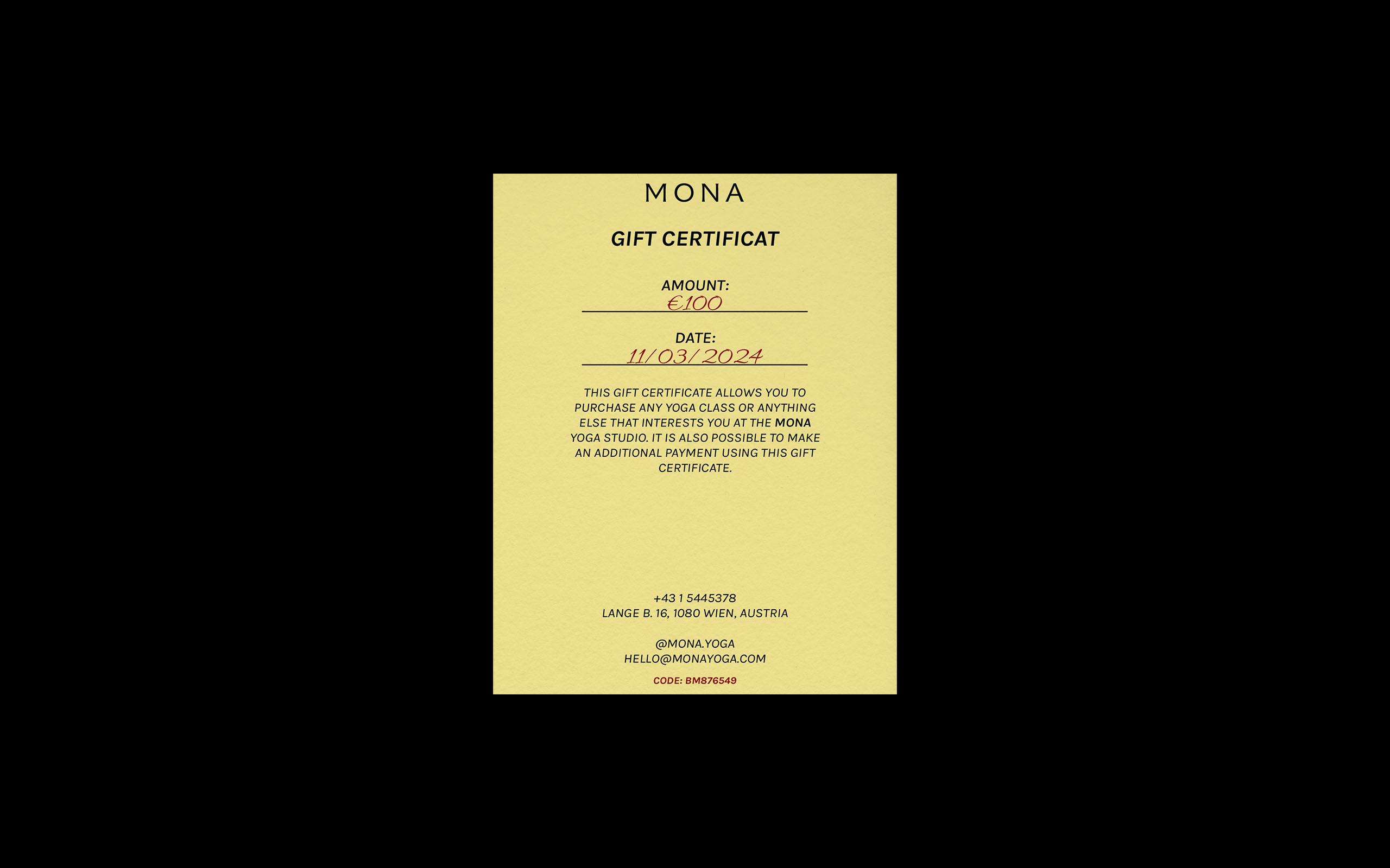 MONA [Студия йоги] — Изображение №11 — Брендинг, Графика на Dprofile