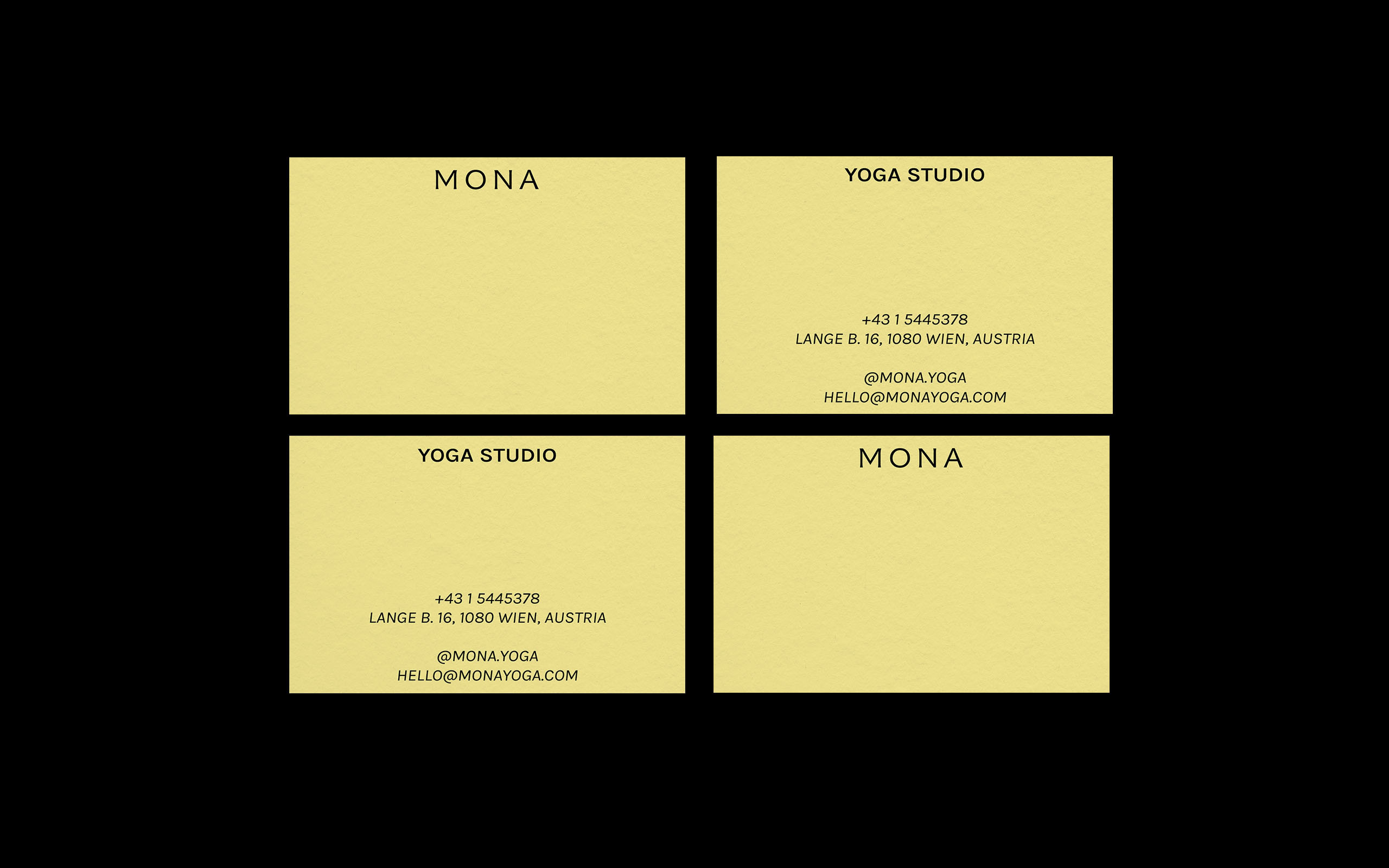 MONA [Студия йоги] — Изображение №2 — Брендинг, Графика на Dprofile