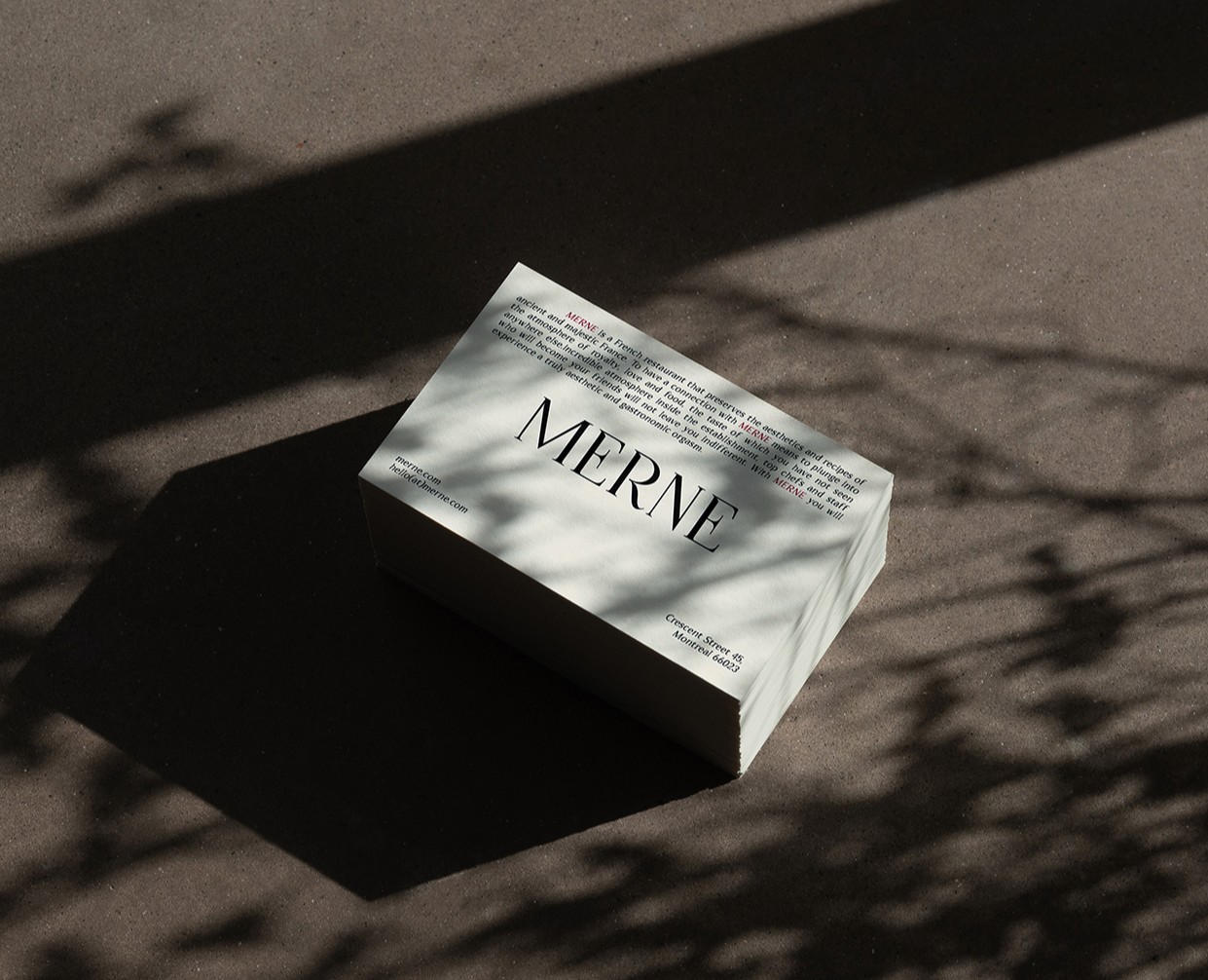Merne [Ресторан] — Брендинг, Графика на Dprofile