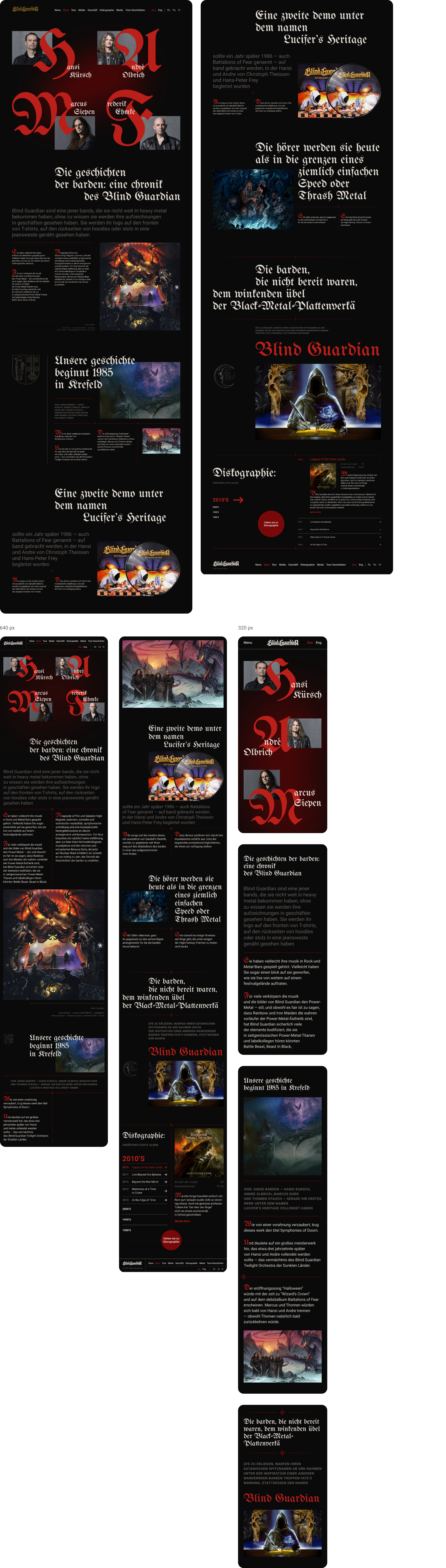 Blind Guardian. История создания проекта — Изображение №12 — Интерфейсы на Dprofile
