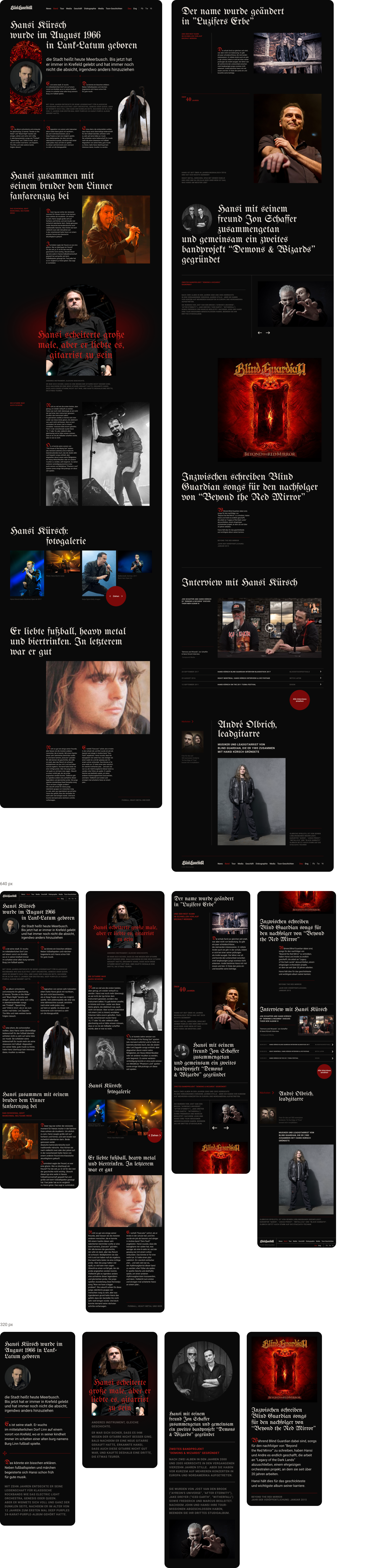 Blind Guardian. История создания проекта — Изображение №15 — Интерфейсы на Dprofile