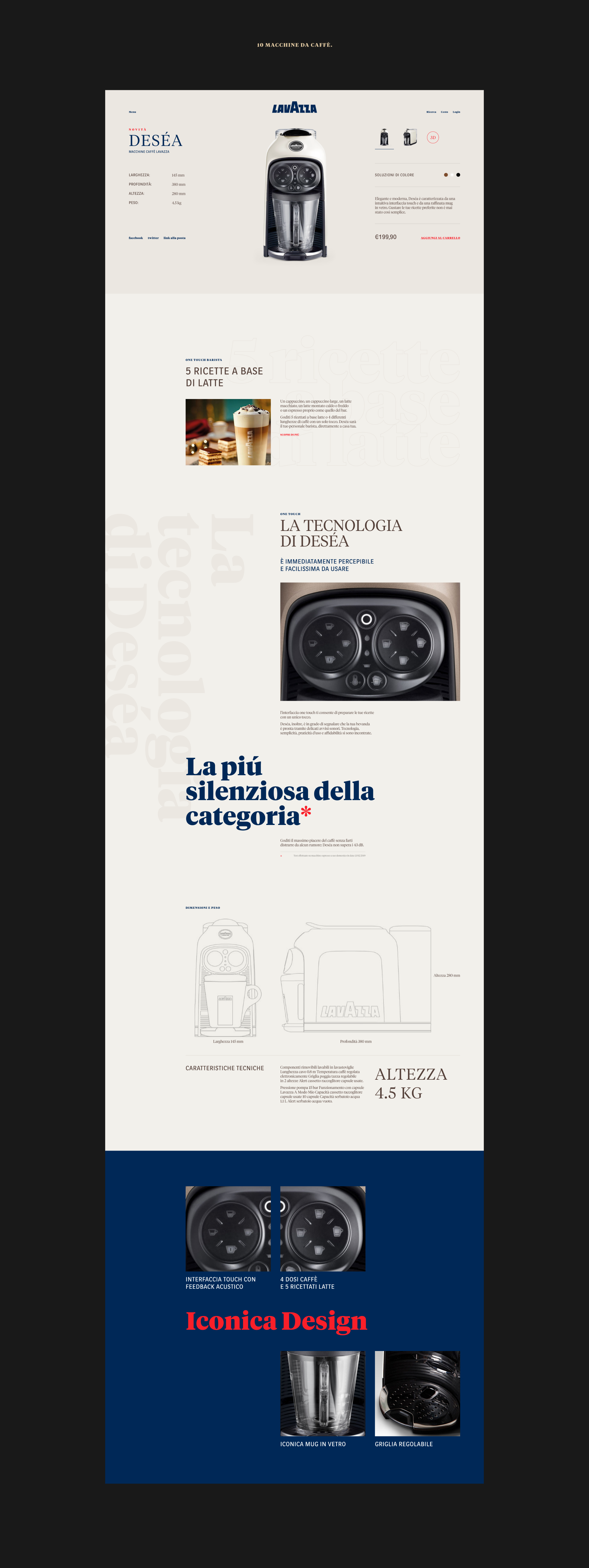 Lavazza. Итальянский кофейный бренд — Изображение №17 — Интерфейсы на Dprofile