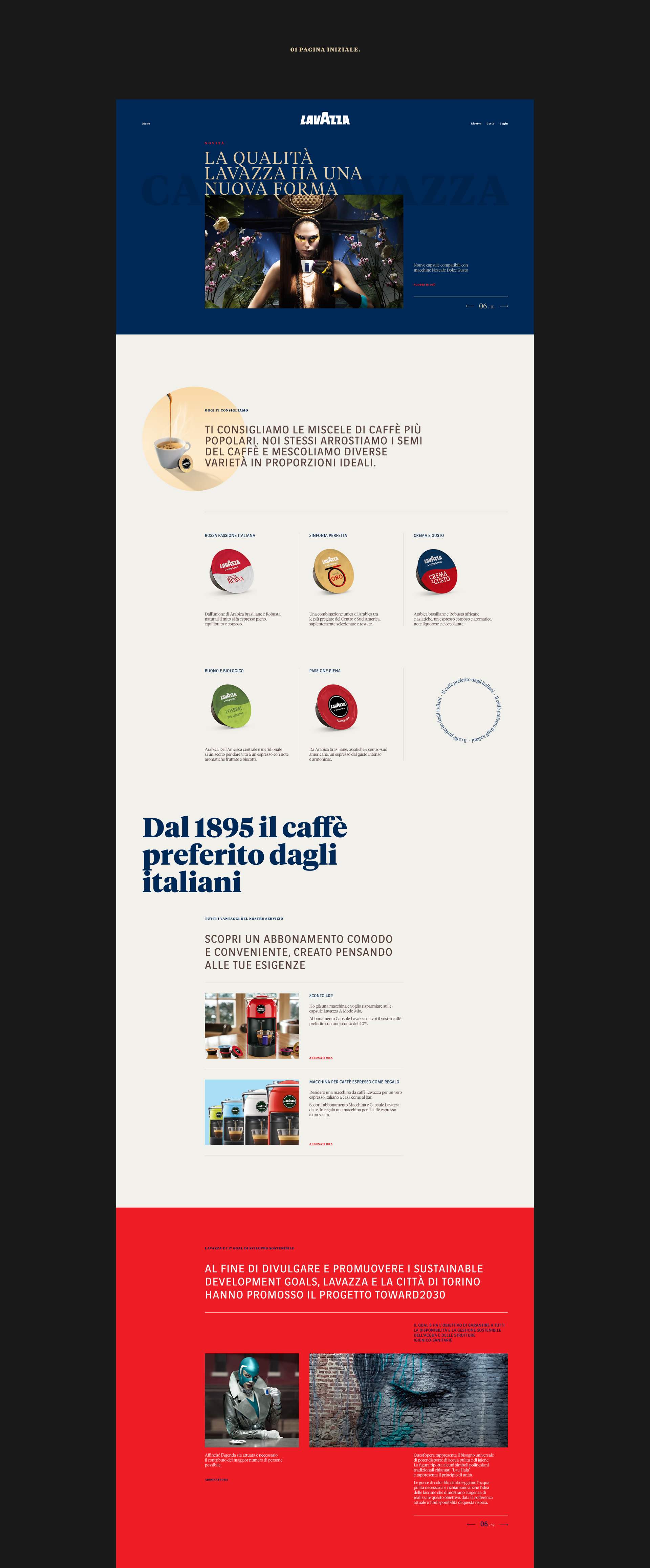 Lavazza. Итальянский кофейный бренд — Изображение №2 — Интерфейсы на Dprofile