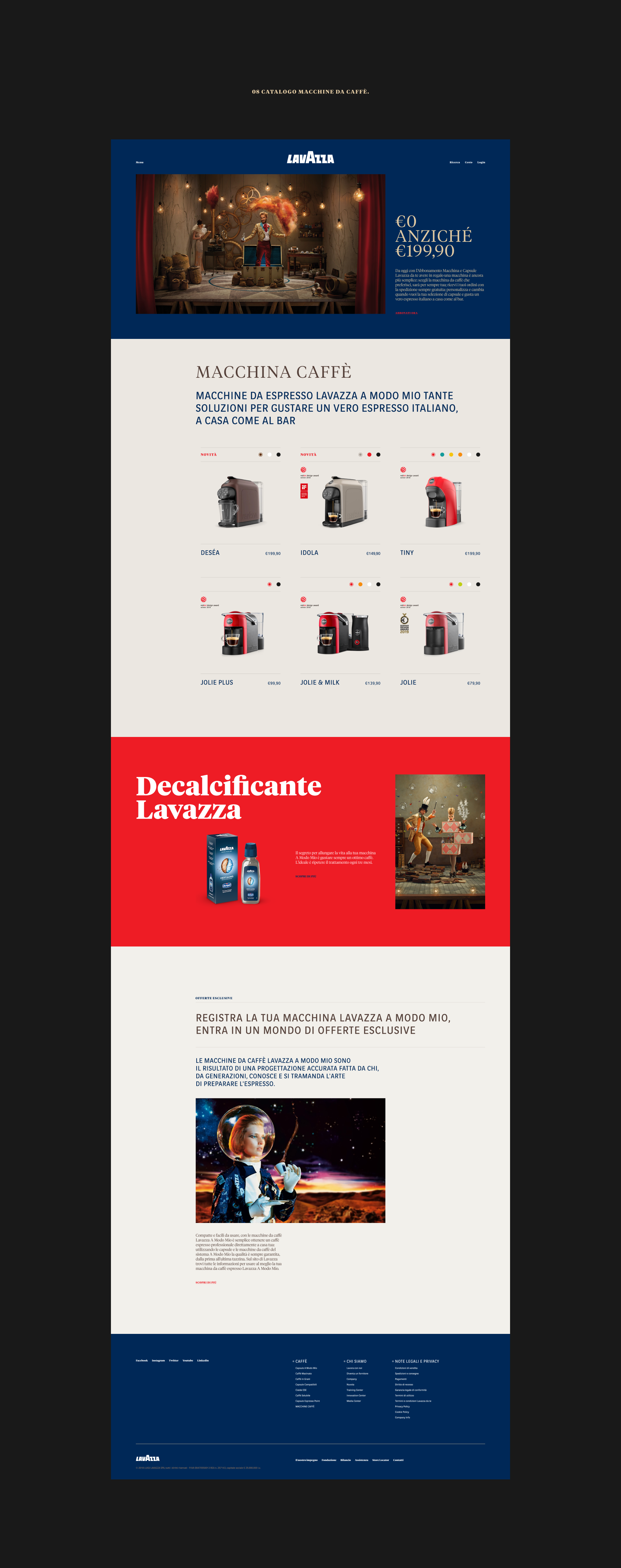 Lavazza. Итальянский кофейный бренд — Изображение №15 — Интерфейсы на Dprofile