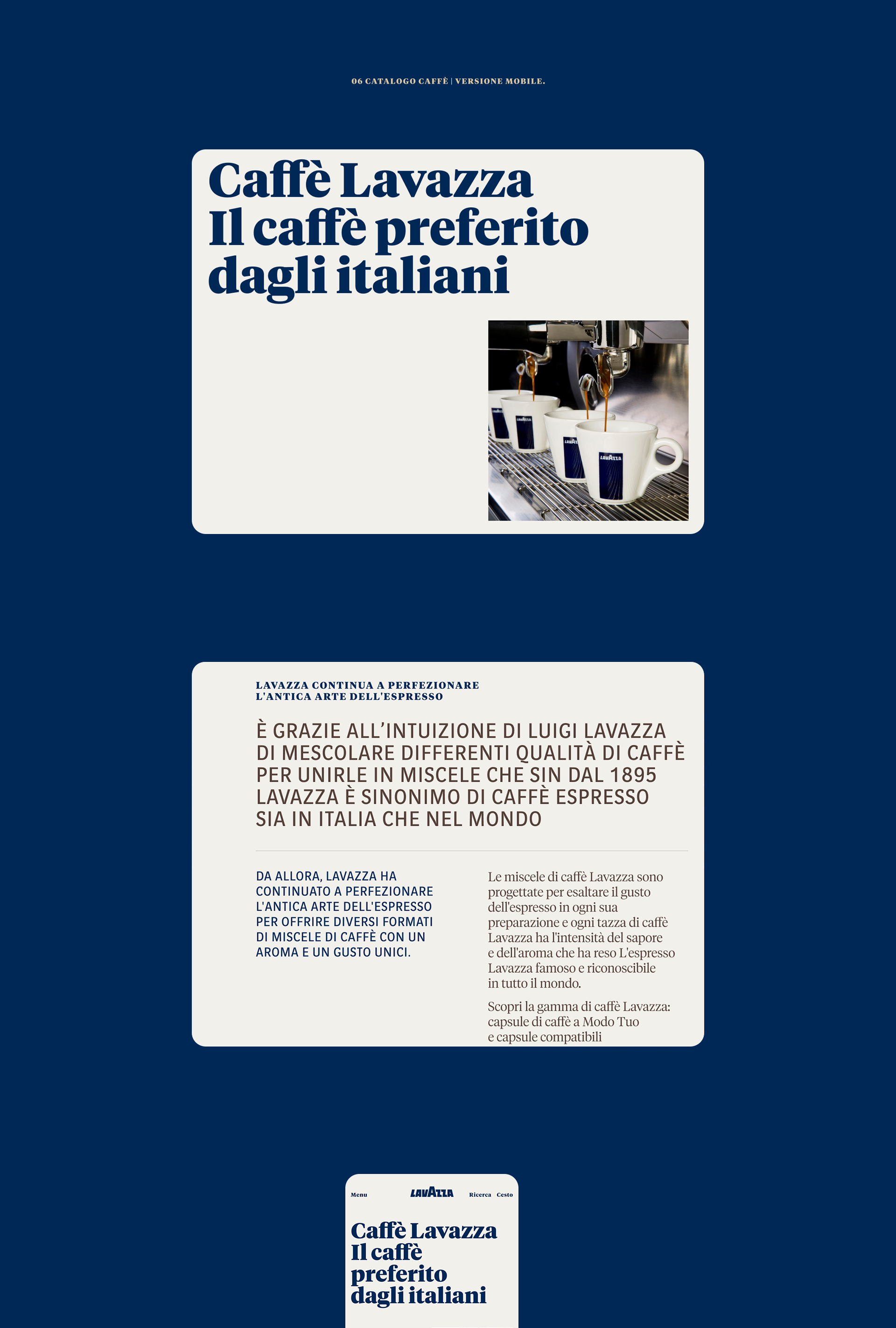 Lavazza. Итальянский кофейный бренд — Изображение №11 — Интерфейсы на Dprofile