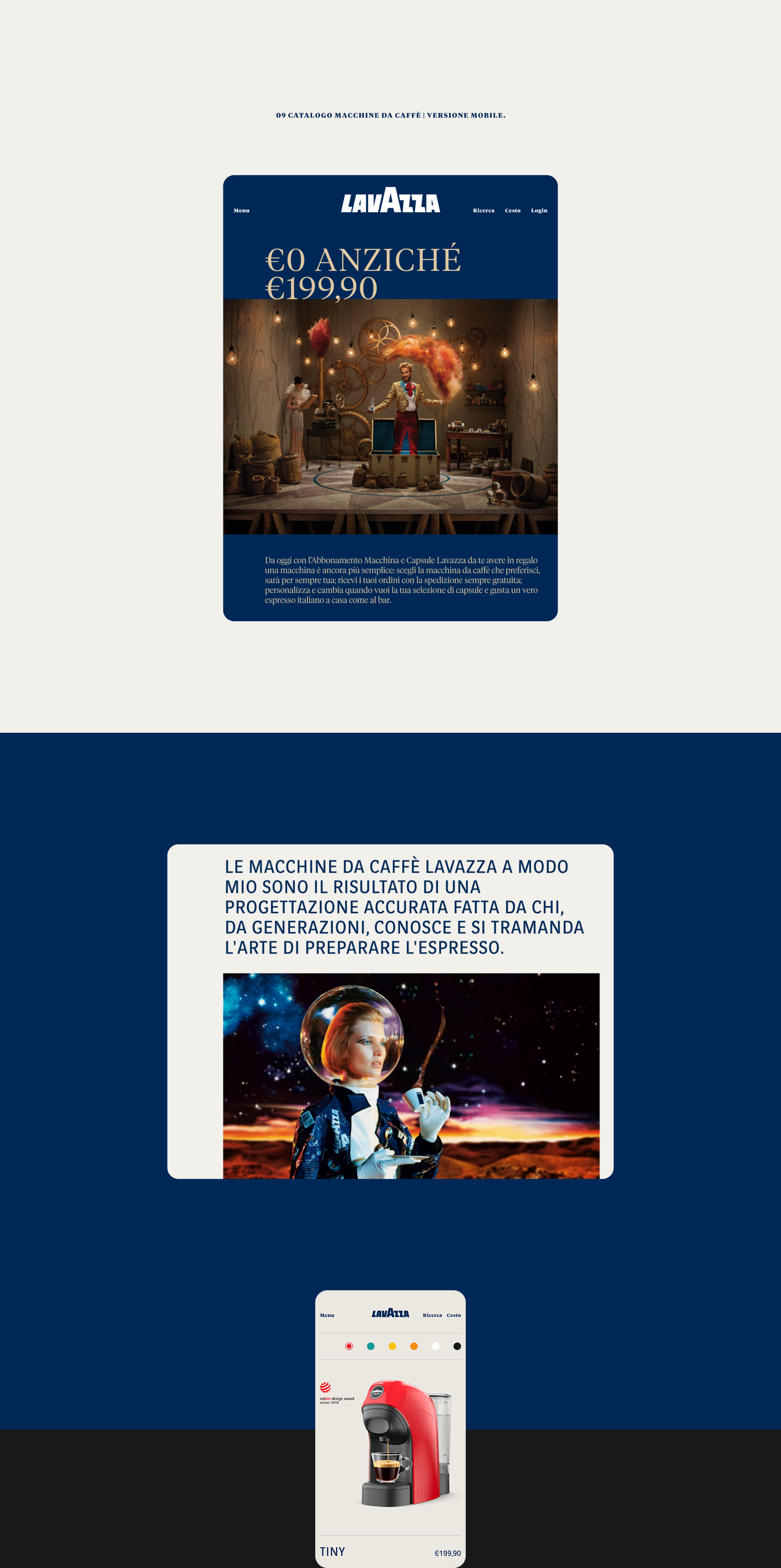 Lavazza. Итальянский кофейный бренд — Изображение №16 — Интерфейсы на Dprofile