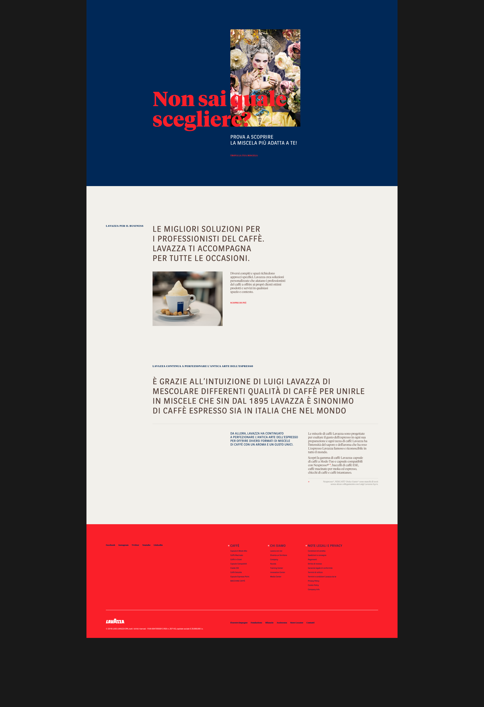 Lavazza. Итальянский кофейный бренд — Изображение №10 — Интерфейсы на Dprofile