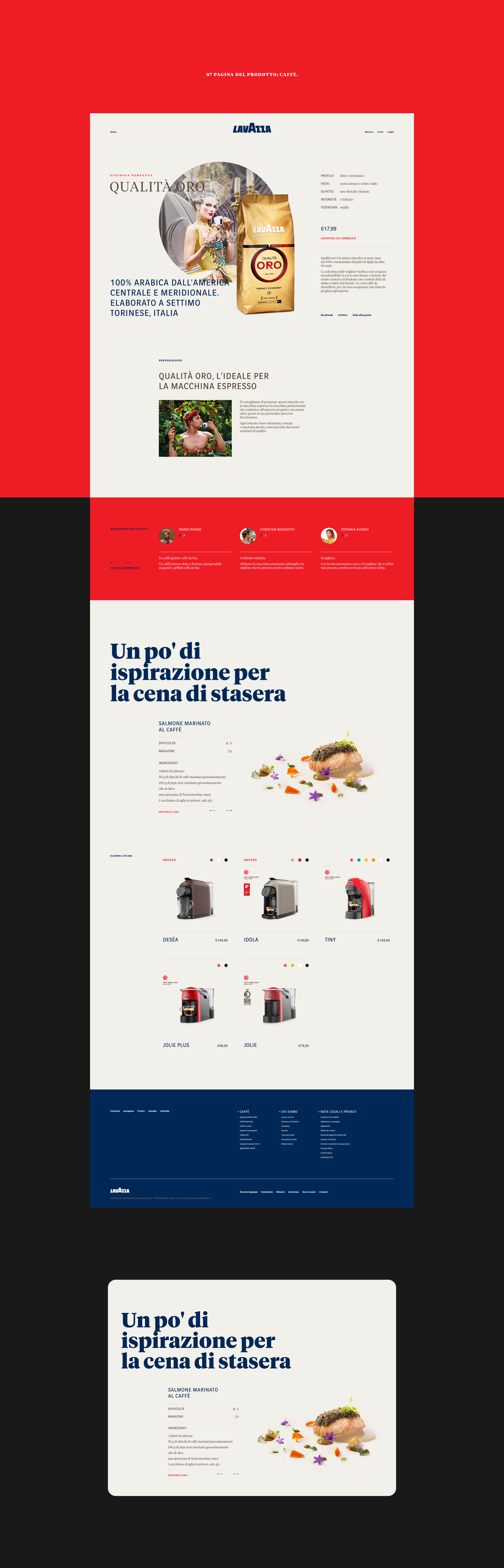 Lavazza. Итальянский кофейный бренд — Изображение №13 — Интерфейсы на Dprofile