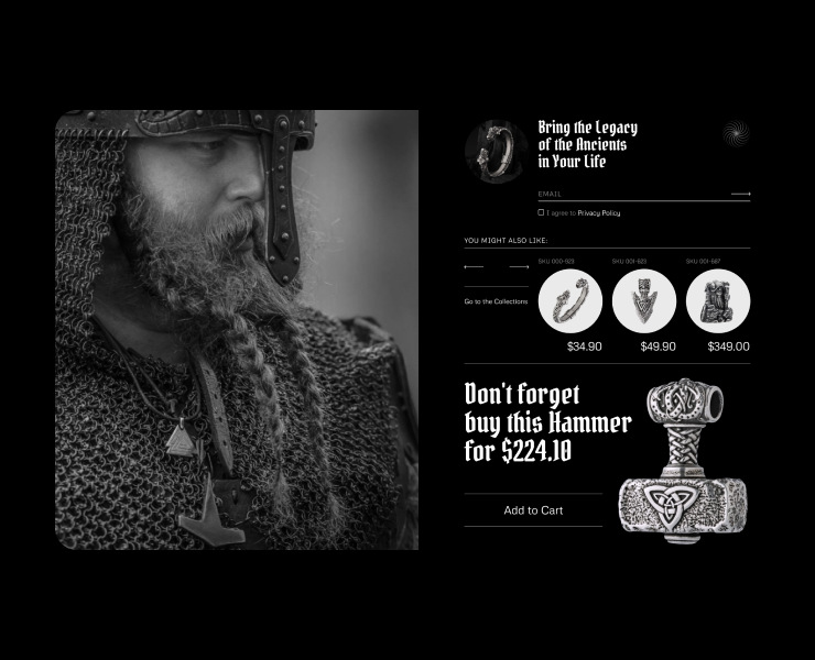 Pakabone. Украинская ювелирная компания — Интерфейсы на Dprofile