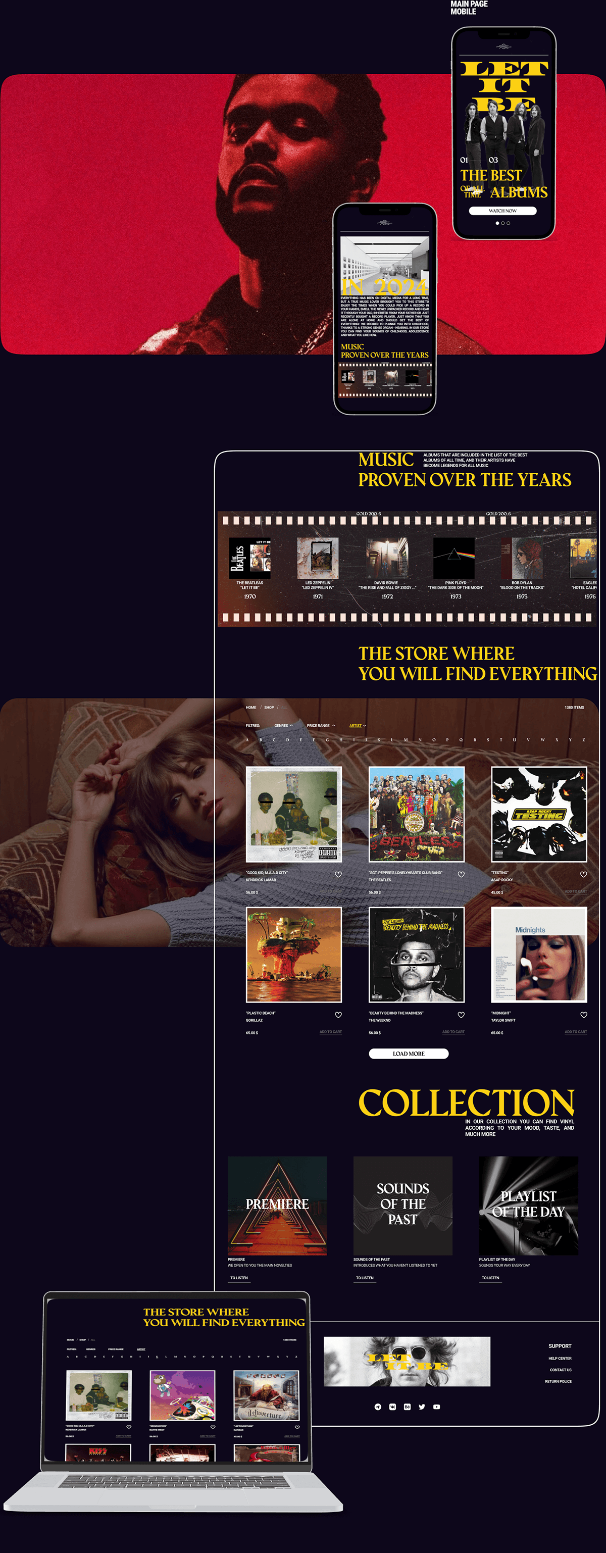 VINYL RECORD STORE — Изображение №4 — Интерфейсы на Dprofile