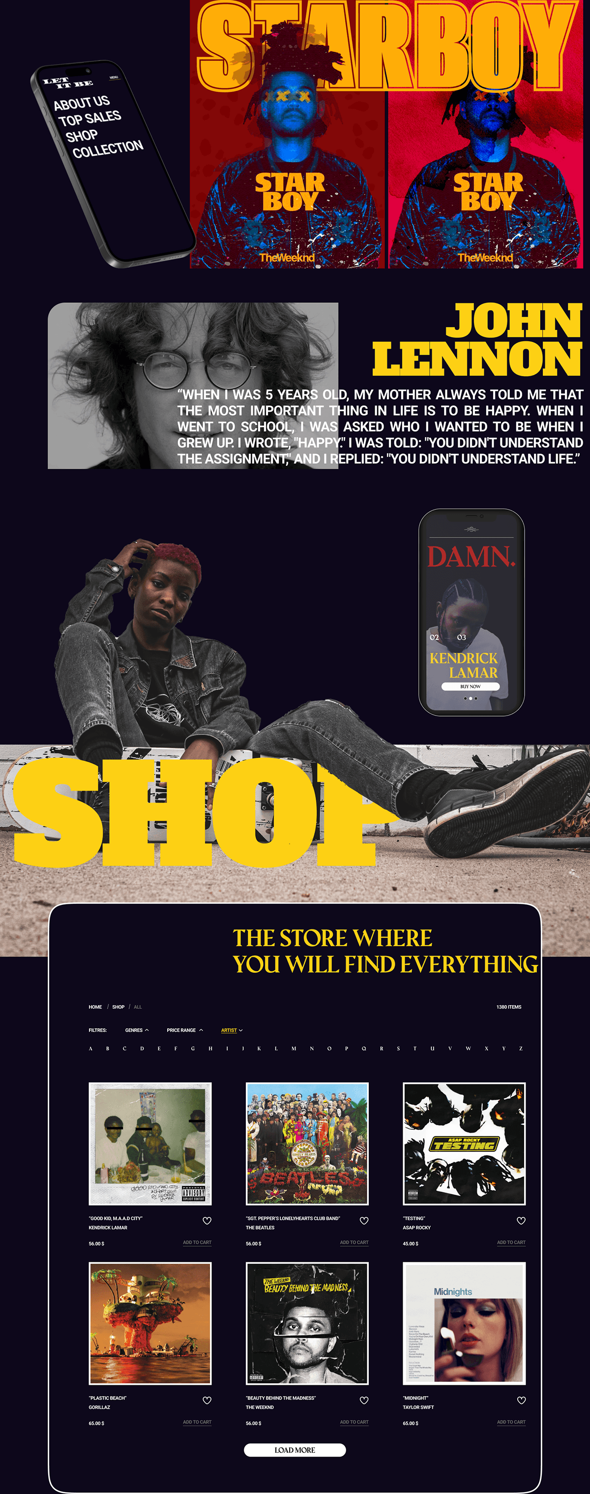 VINYL RECORD STORE — Изображение №5 — Интерфейсы на Dprofile