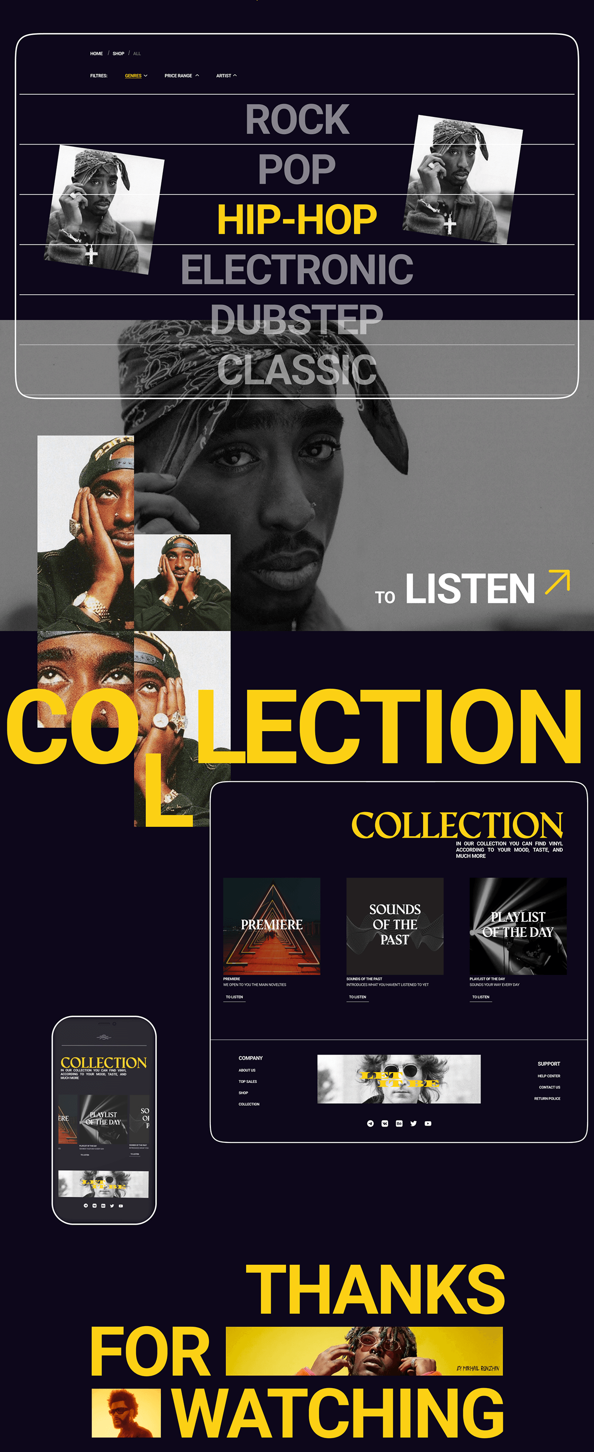 VINYL RECORD STORE — Изображение №7 — Интерфейсы на Dprofile
