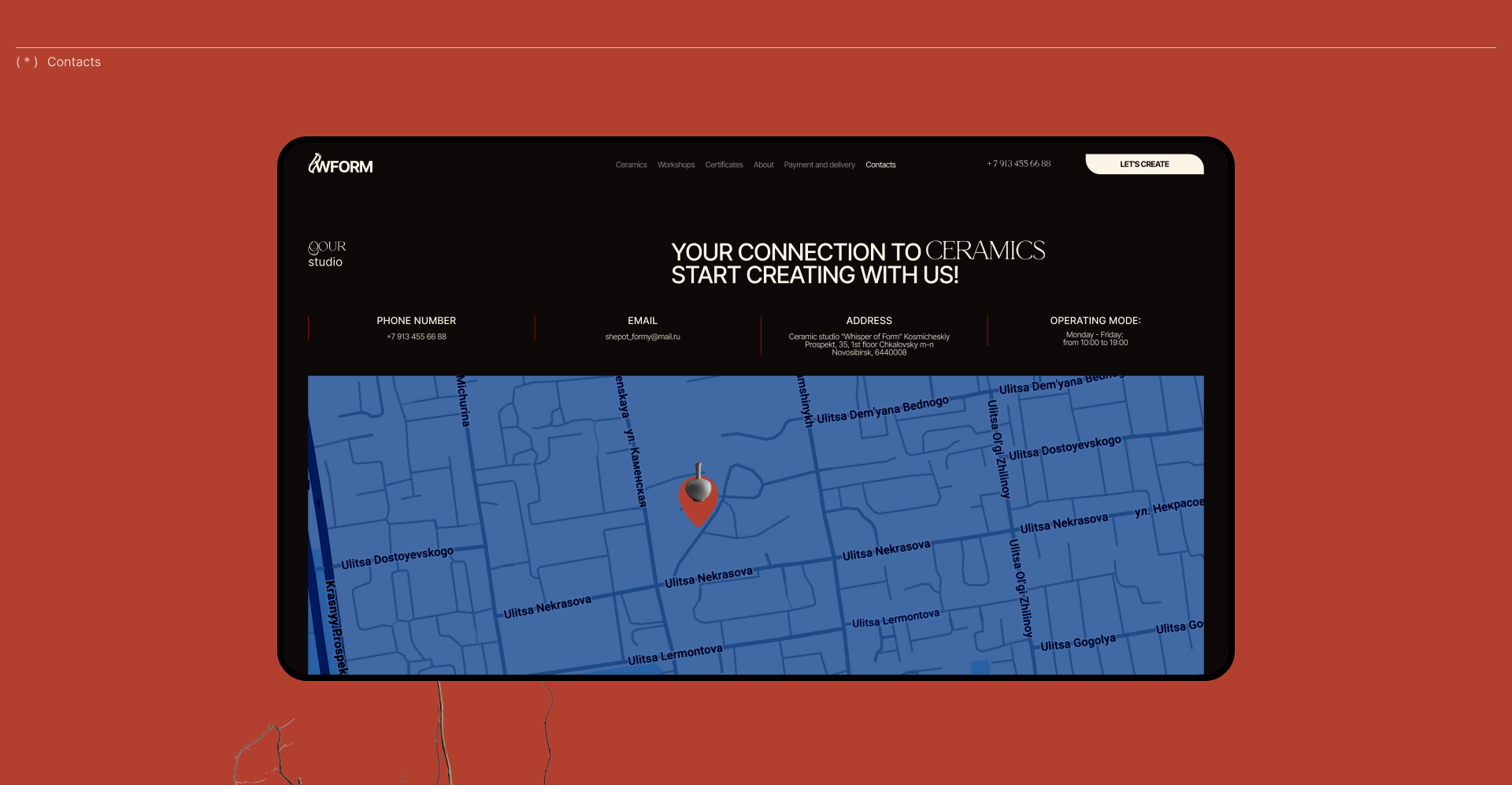 Whisper of Form. Сeramics studio / corporate website — Изображение №13 — Интерфейсы на Dprofile