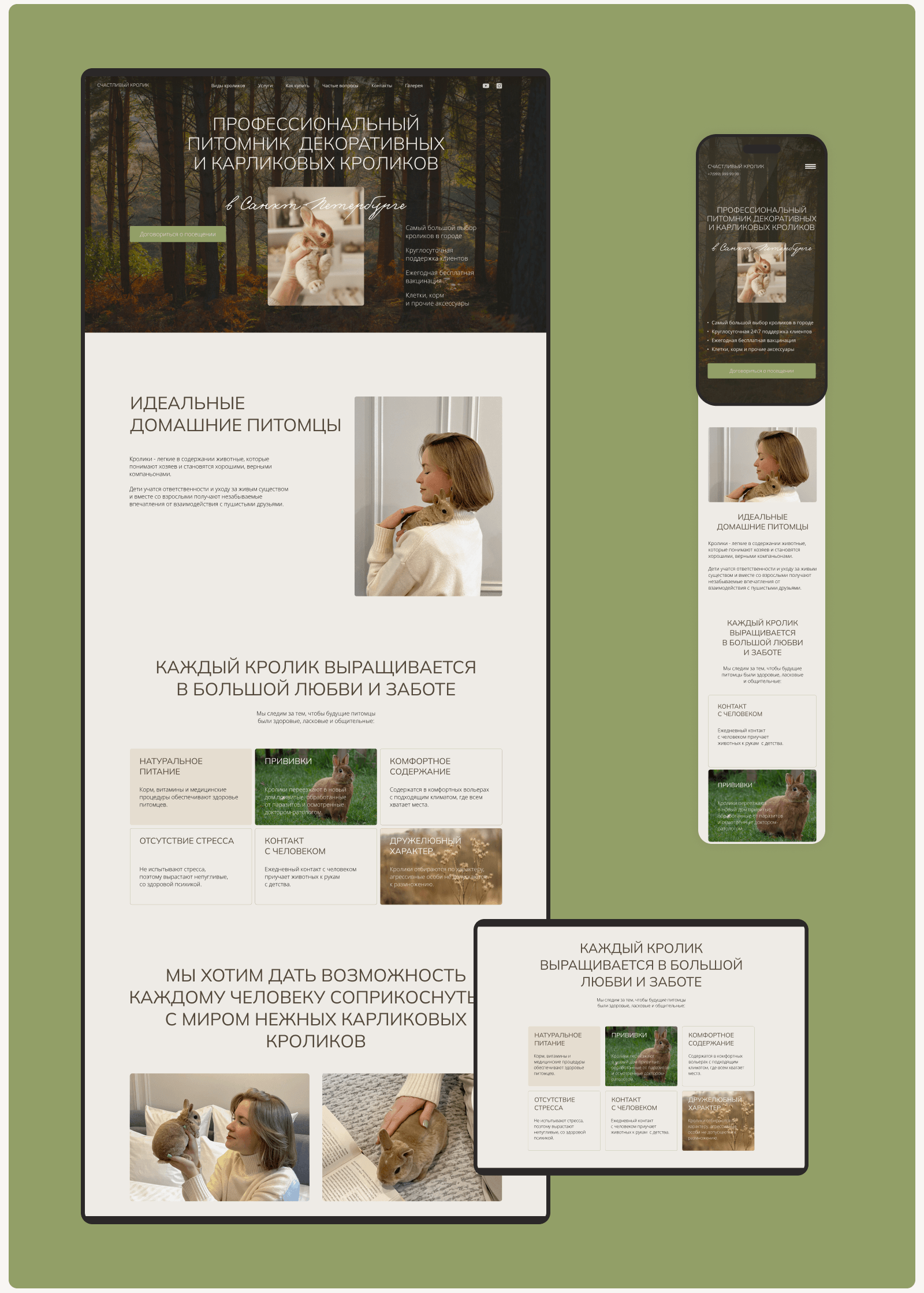 Сайт для питомника кроликов — Изображение №4 — Интерфейсы, Маркетинг на Dprofile