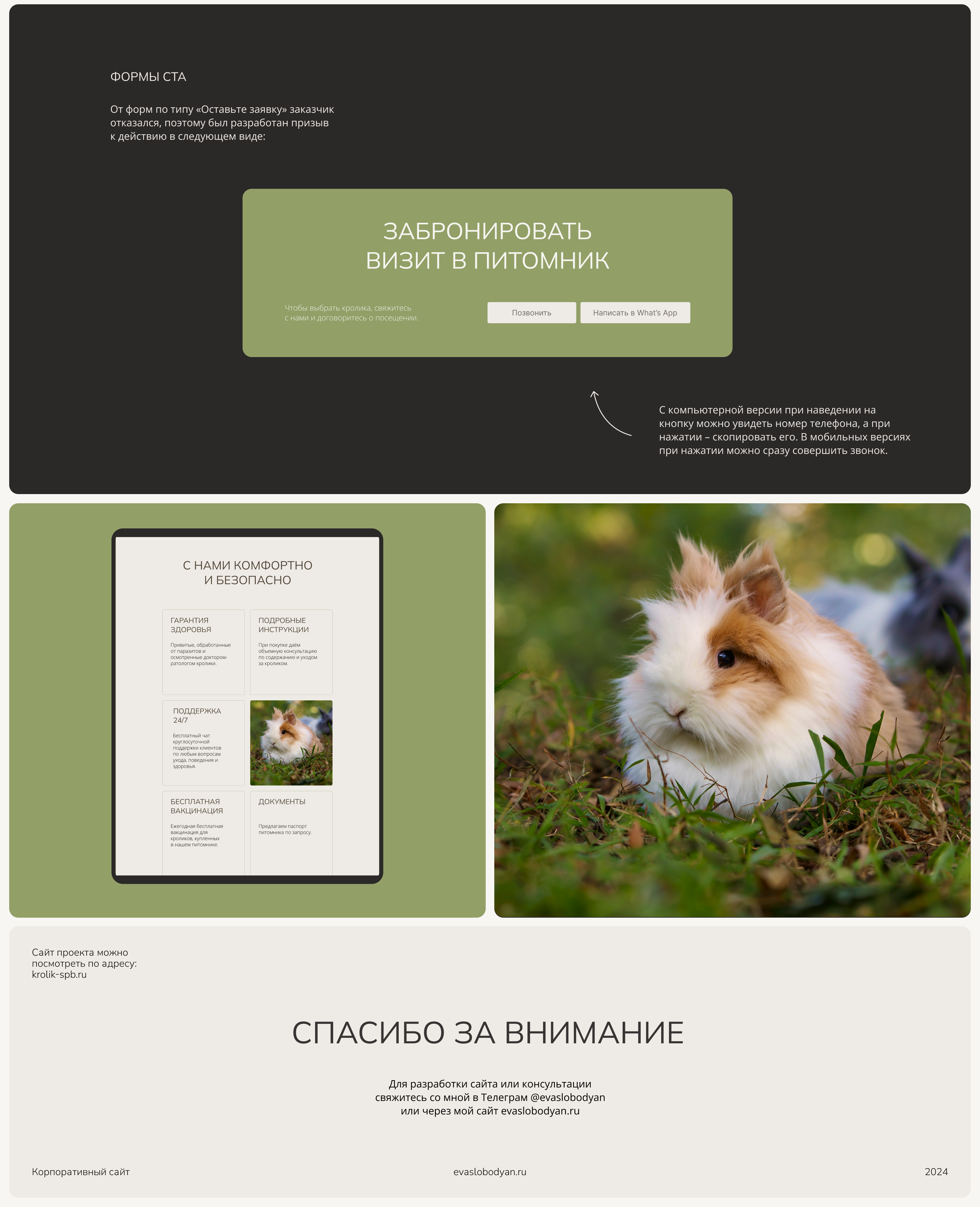 Сайт для питомника кроликов — Изображение №8 — Интерфейсы, Маркетинг на Dprofile