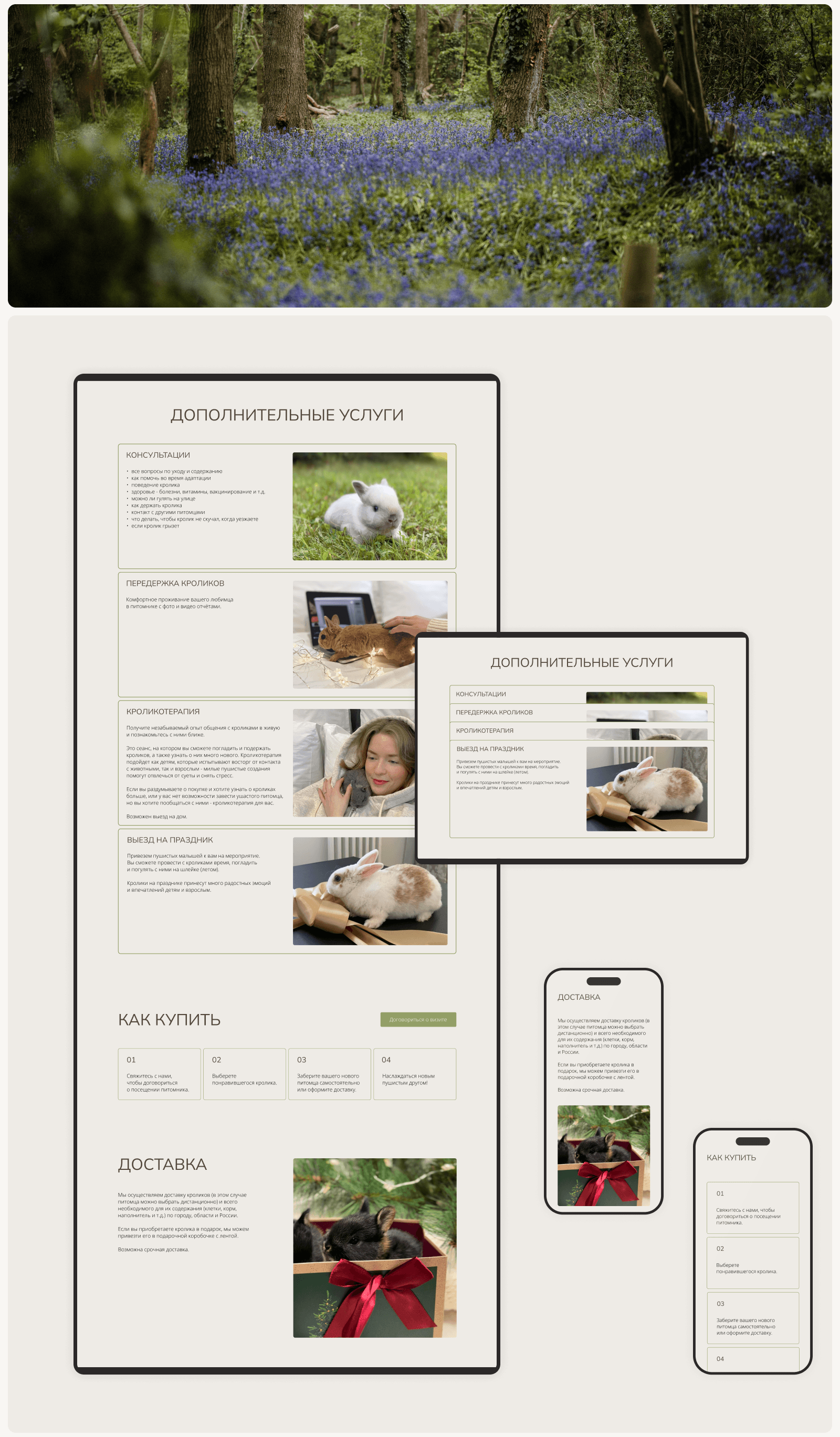 Сайт для питомника кроликов — Изображение №7 — Интерфейсы, Маркетинг на Dprofile