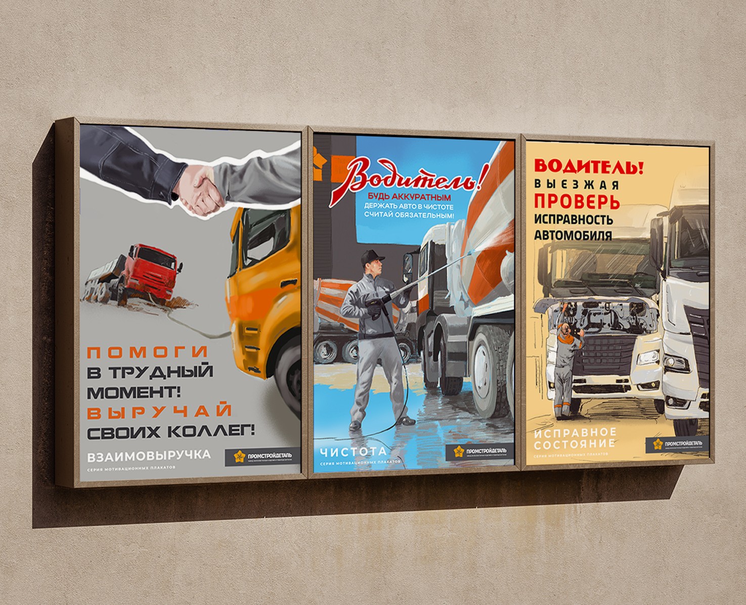 Серия производственных плакатов — Иллюстрация на Dprofile