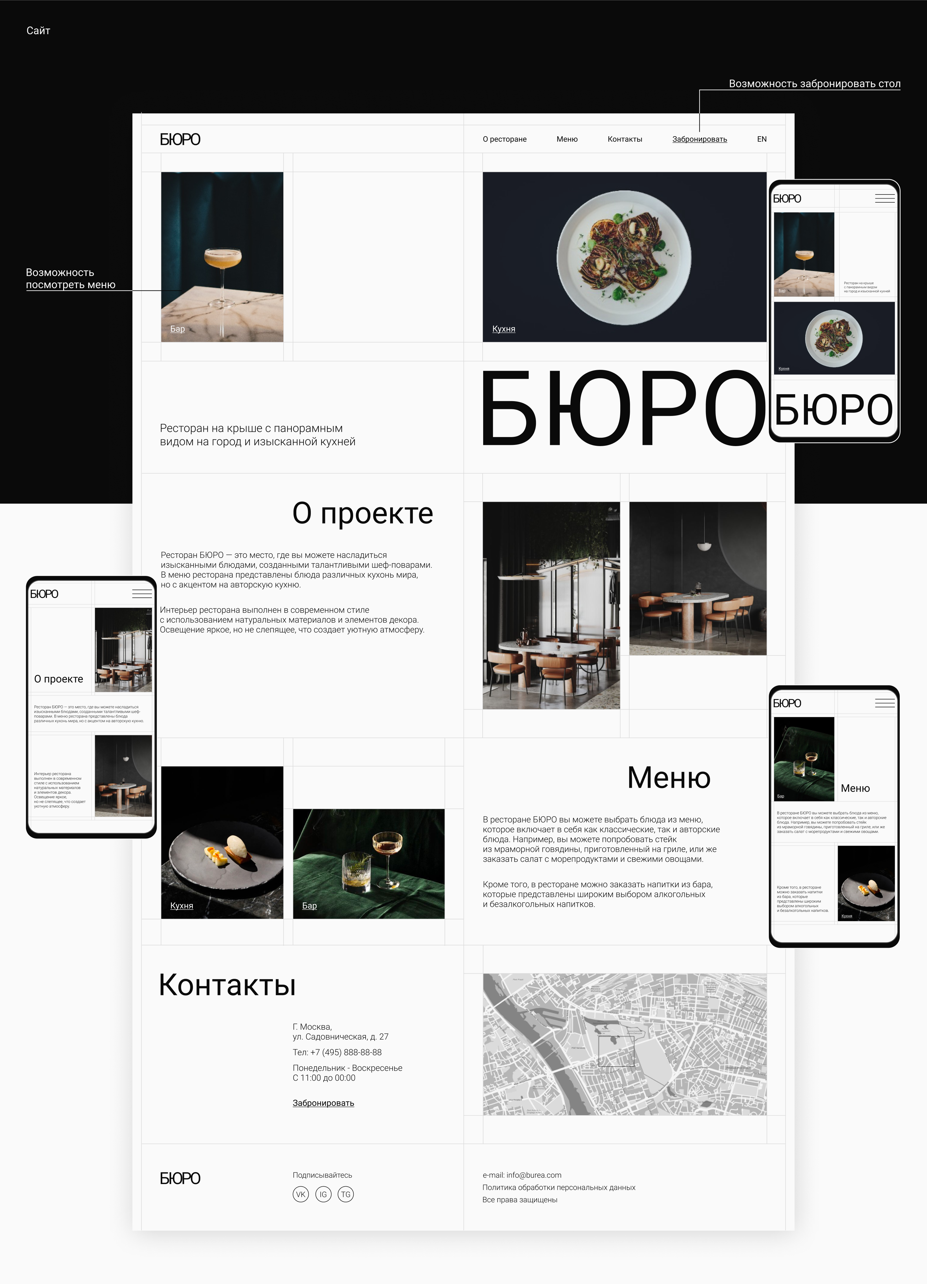 Дизайн-концепция сайта для ресторана — Изображение №4 — Брендинг, Интерфейсы на Dprofile