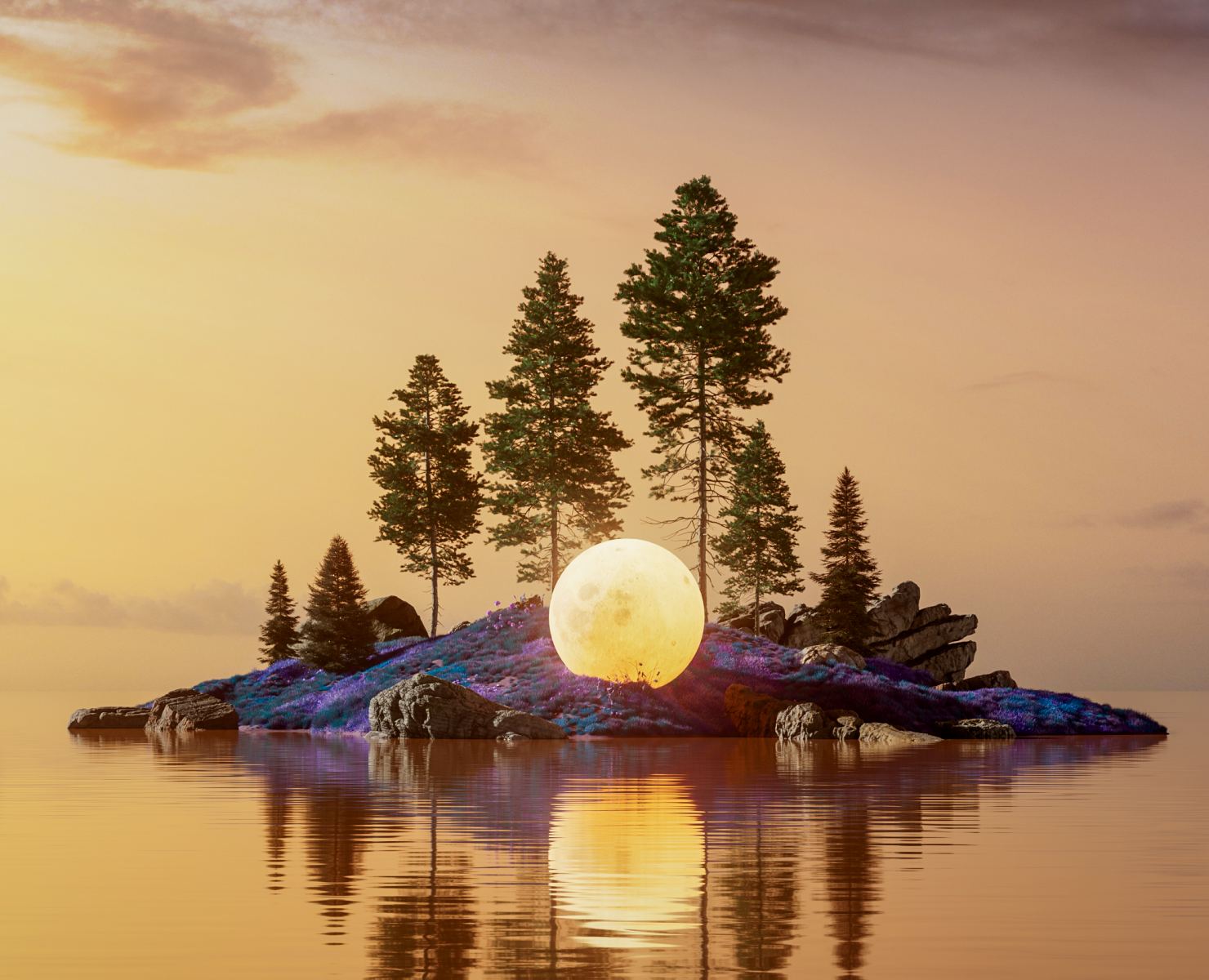 Moon — Иллюстрация, 3D на Dprofile