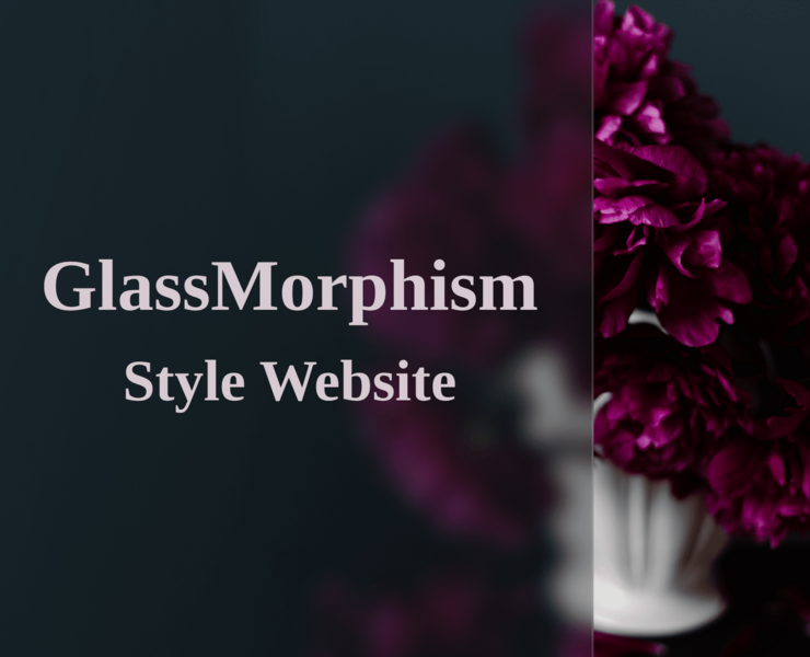 GlassMorphism. Style website на Dprofile