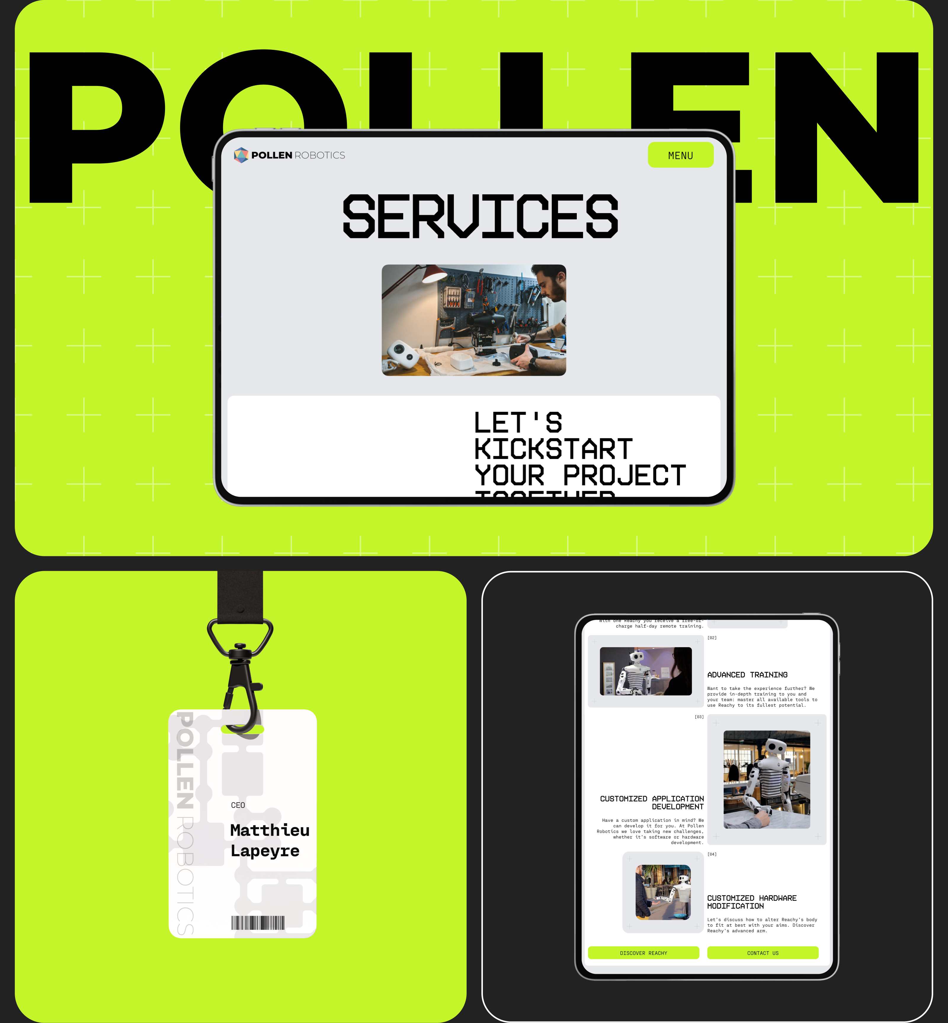 Pollen Robotics | Corporate website |Redesign — Изображение №12 — Интерфейсы, Брендинг на Dprofile