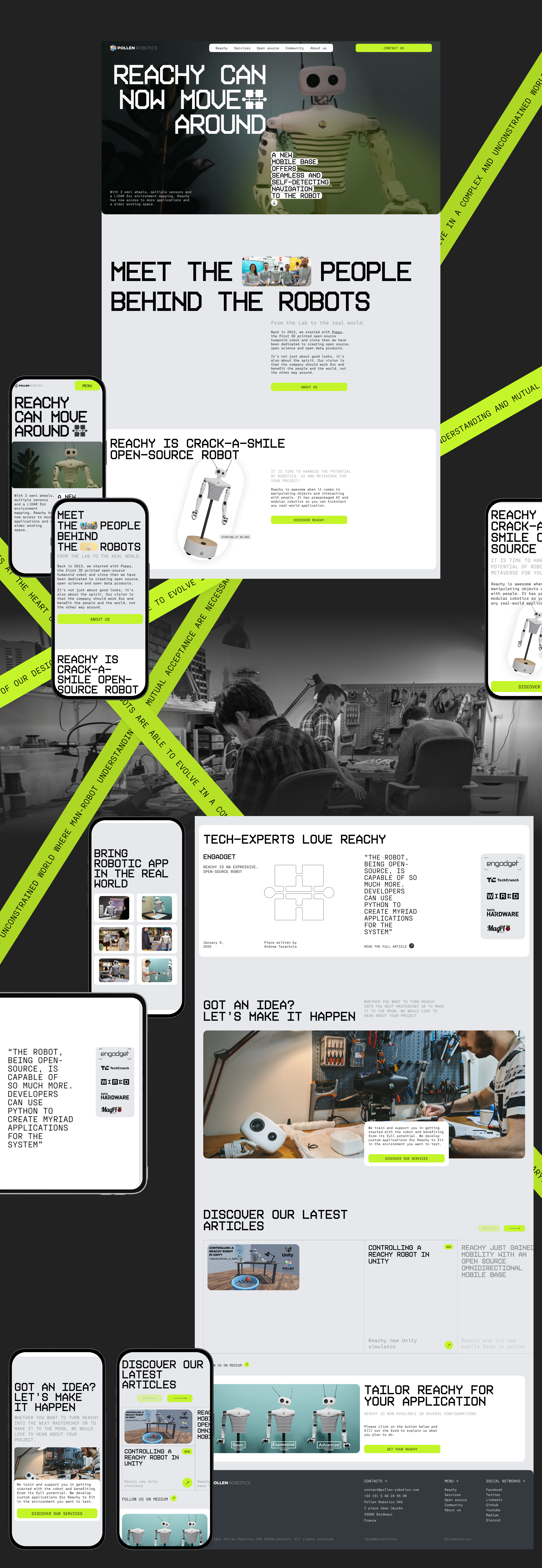 Pollen Robotics | Corporate website |Redesign — Изображение №3 — Интерфейсы, Брендинг на Dprofile