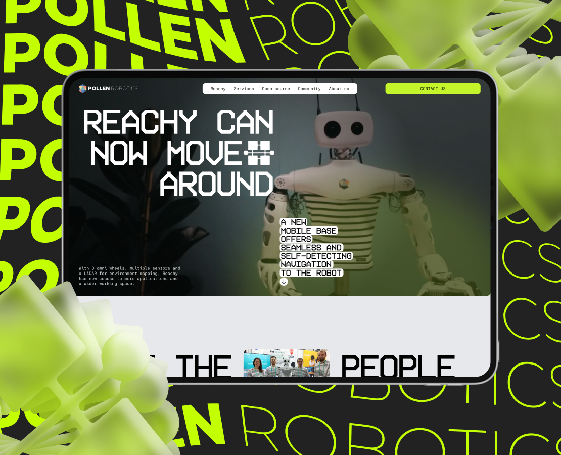 Pollen Robotics | Corporate website |Redesign — Интерфейсы, Брендинг на Dprofile