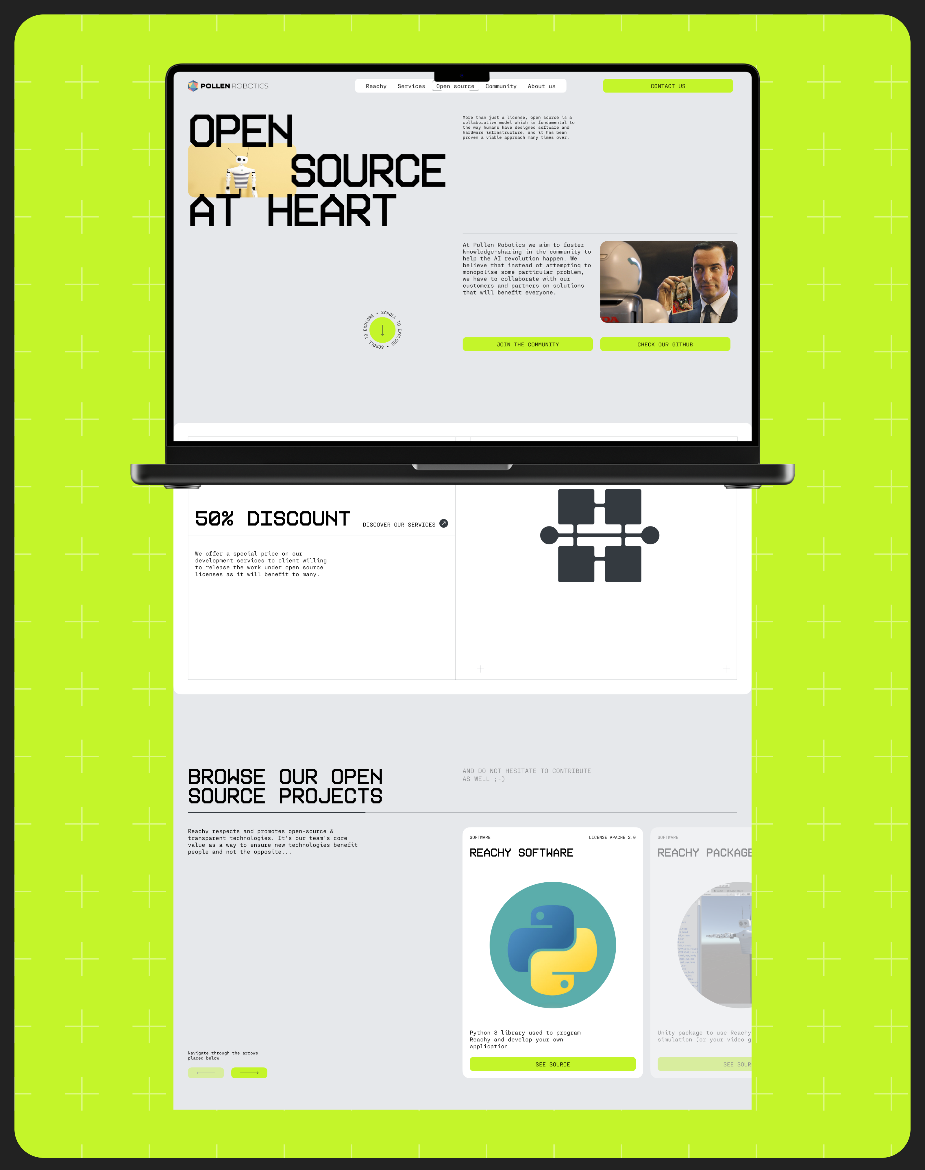Pollen Robotics | Corporate website |Redesign — Изображение №10 — Интерфейсы, Брендинг на Dprofile