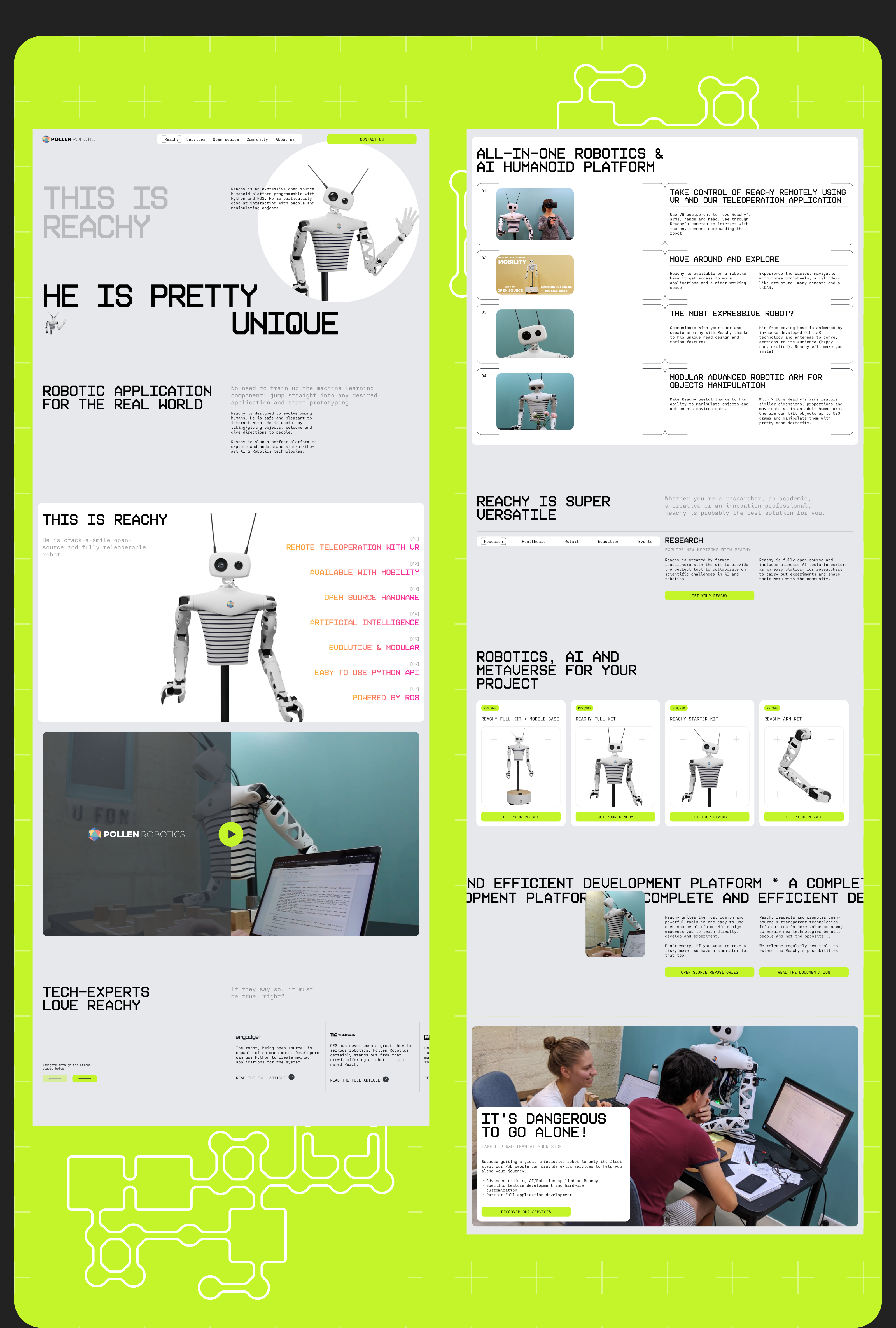 Pollen Robotics | Corporate website |Redesign — Изображение №7 — Интерфейсы, Брендинг на Dprofile