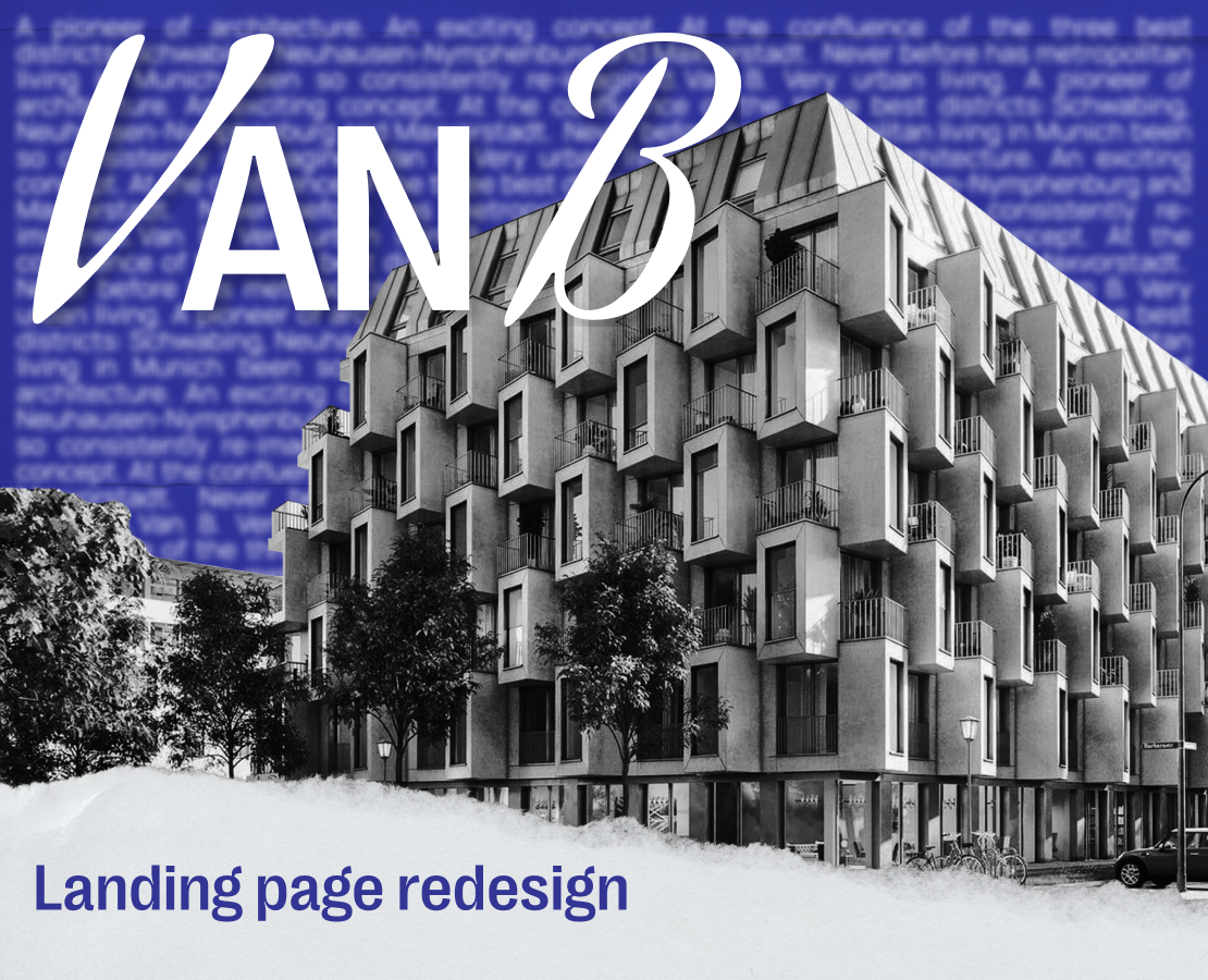 Van B | Landing page redesign на Dprofile